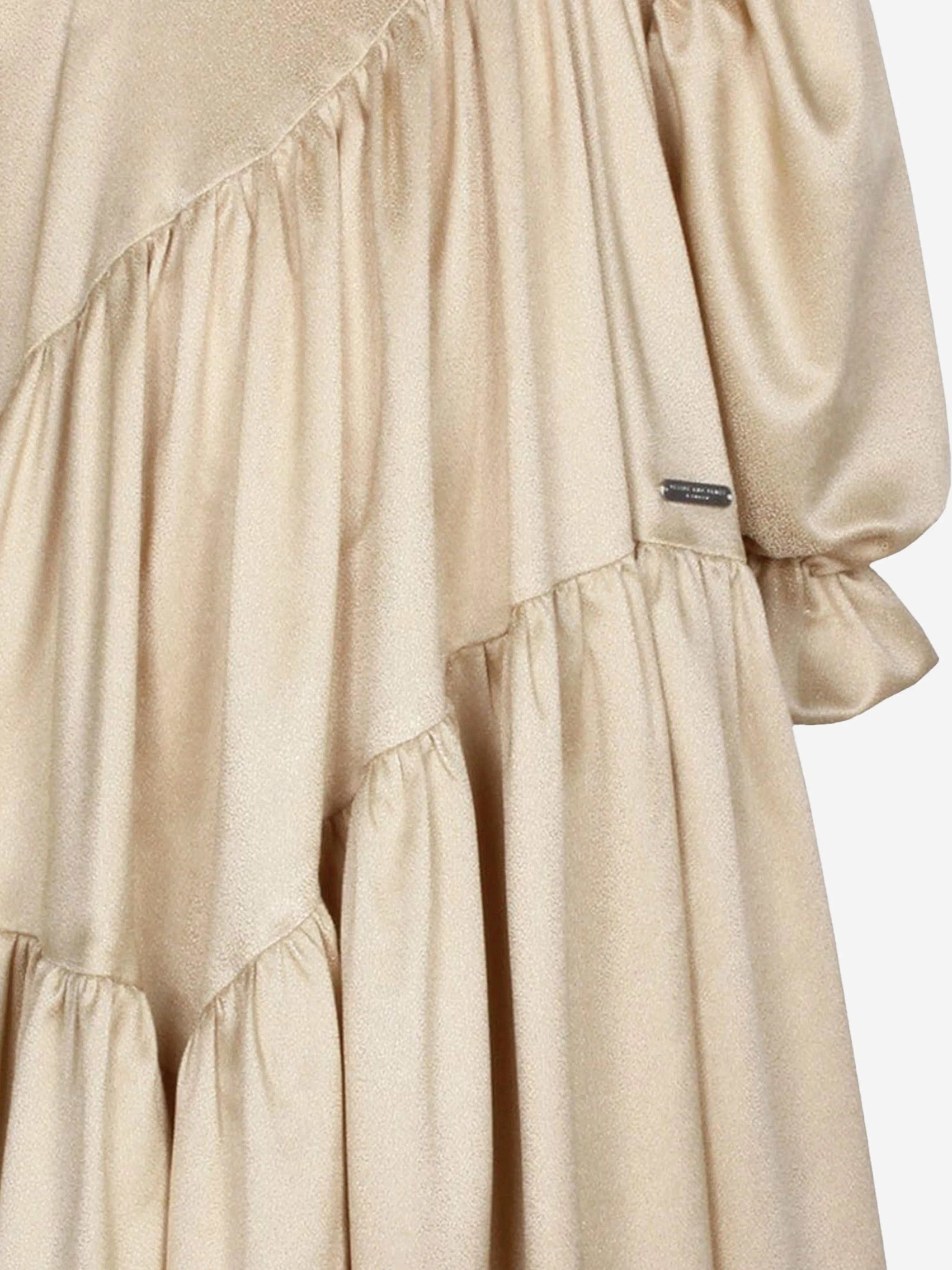 Jessie And James Girls Avery Sparkle Dress in Gold