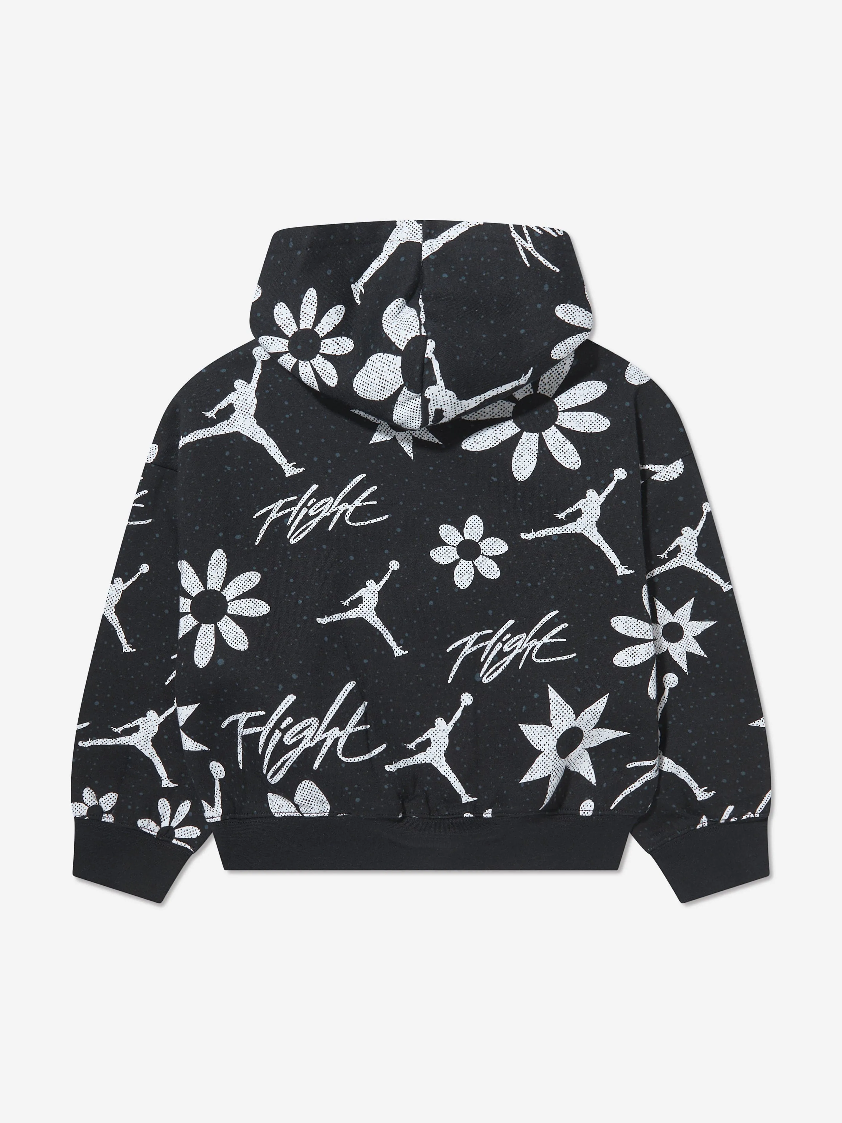 Jordan Girls Floral Flight AOP Hoodie in Black