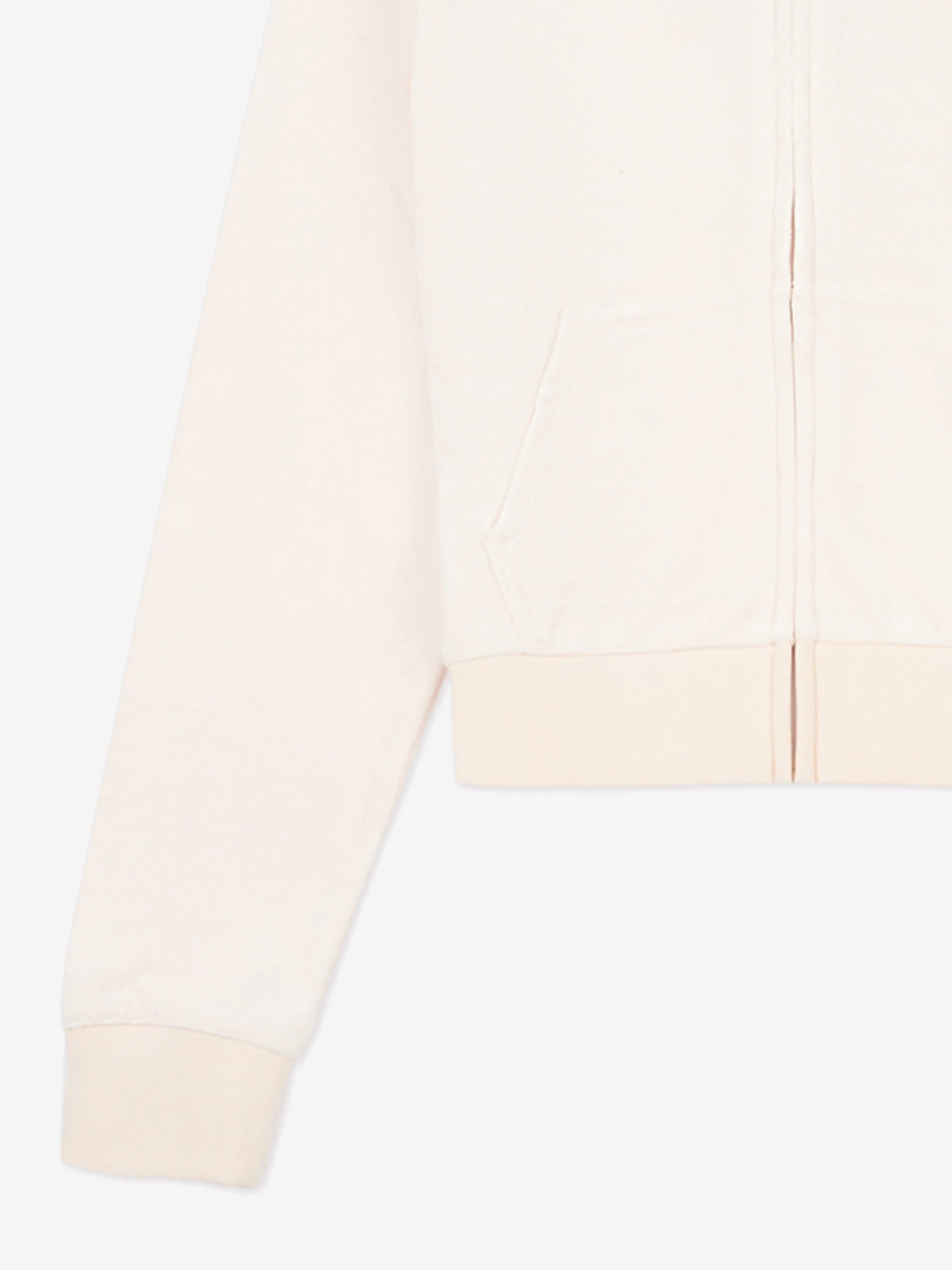 Juicy Couture Girls Tonal Velour Zip Up Top in Beige