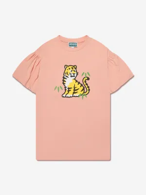 KENZO Girls Kotora Print T-Shirt in Pink