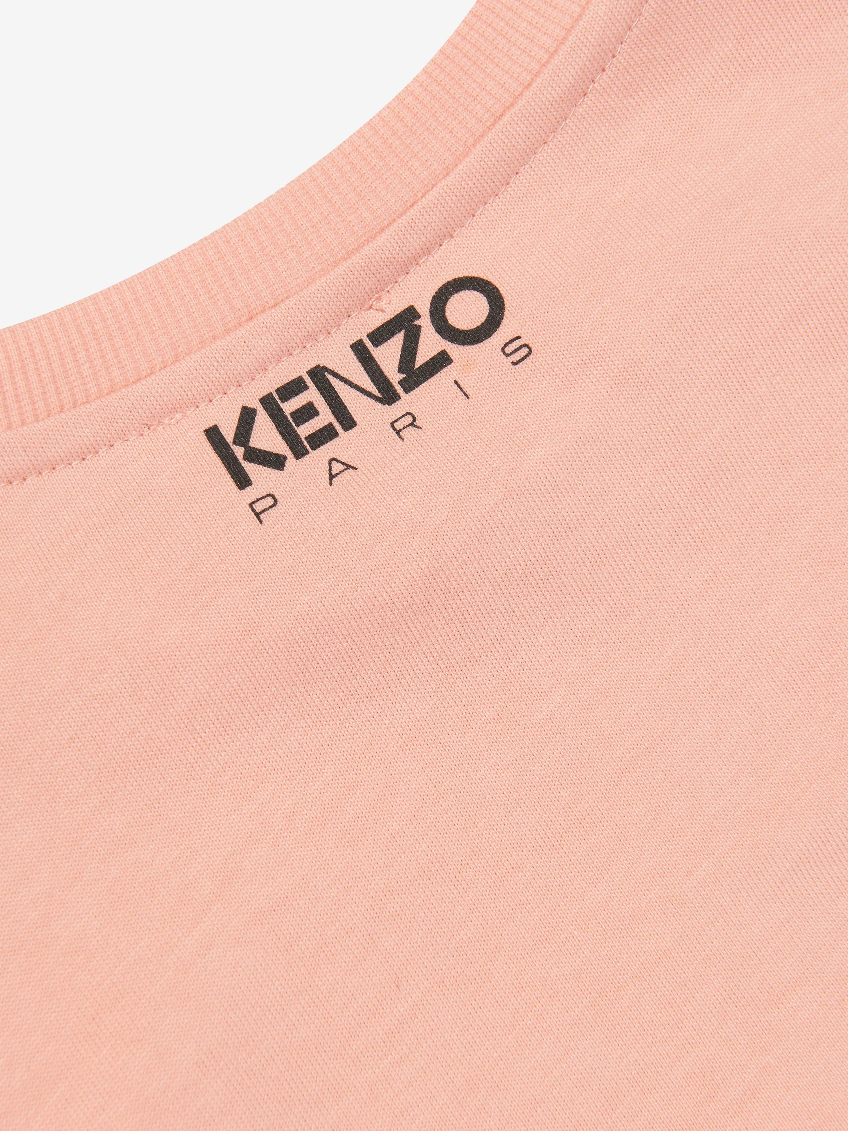 KENZO Girls Kotora Print T-Shirt in Pink