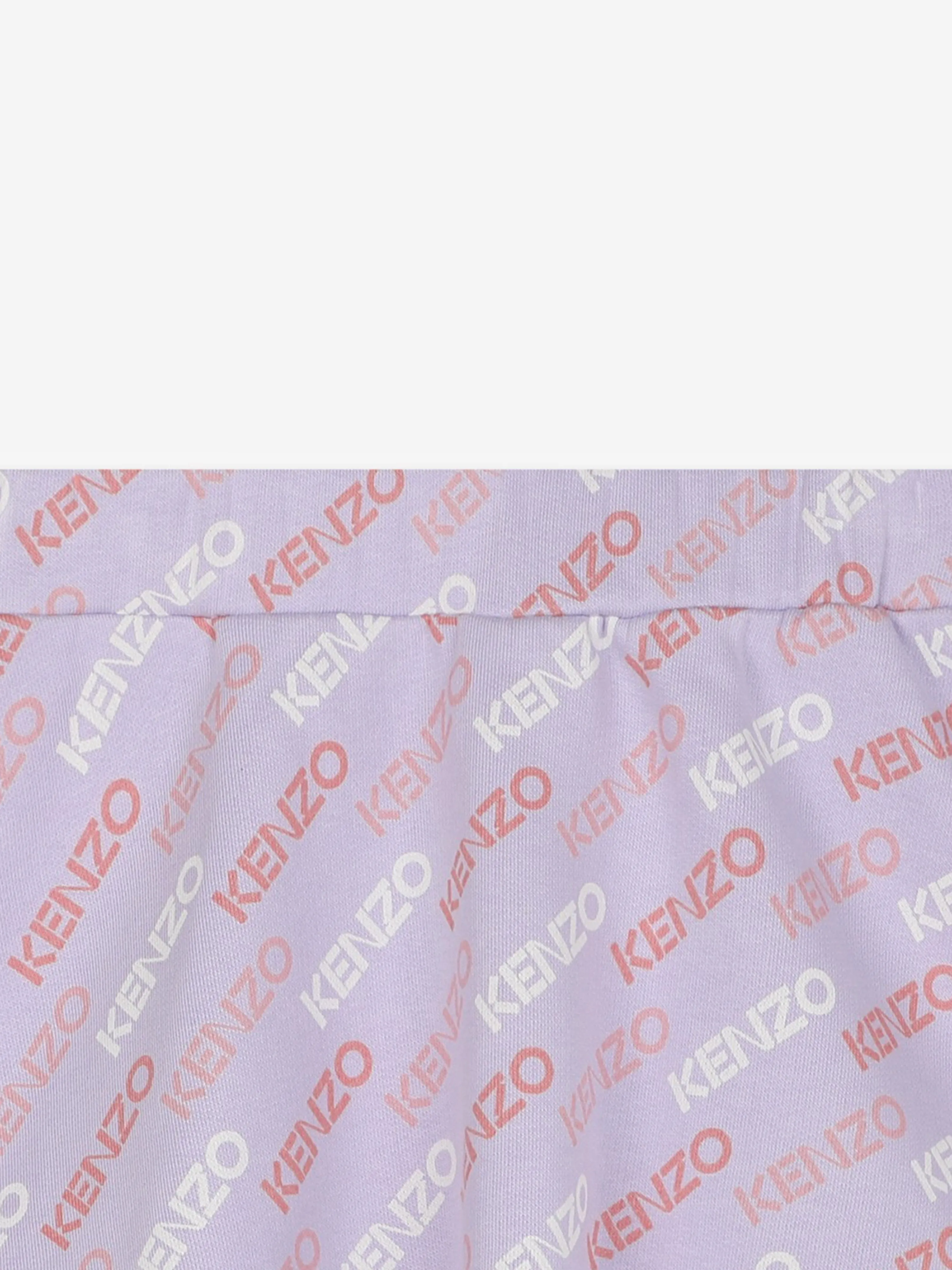 KENZO Girls Logo Print Skirt in Purple