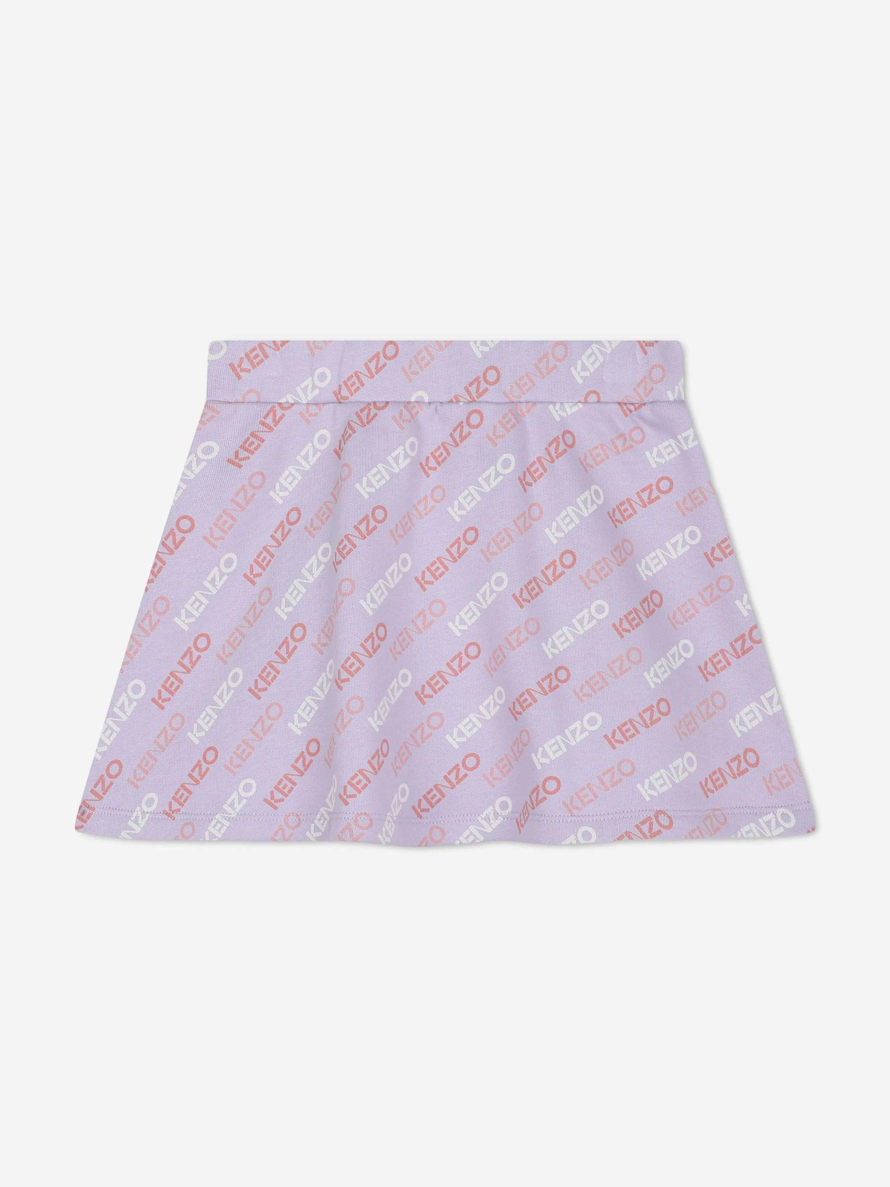 KENZO Girls Logo Print Skirt in Purple