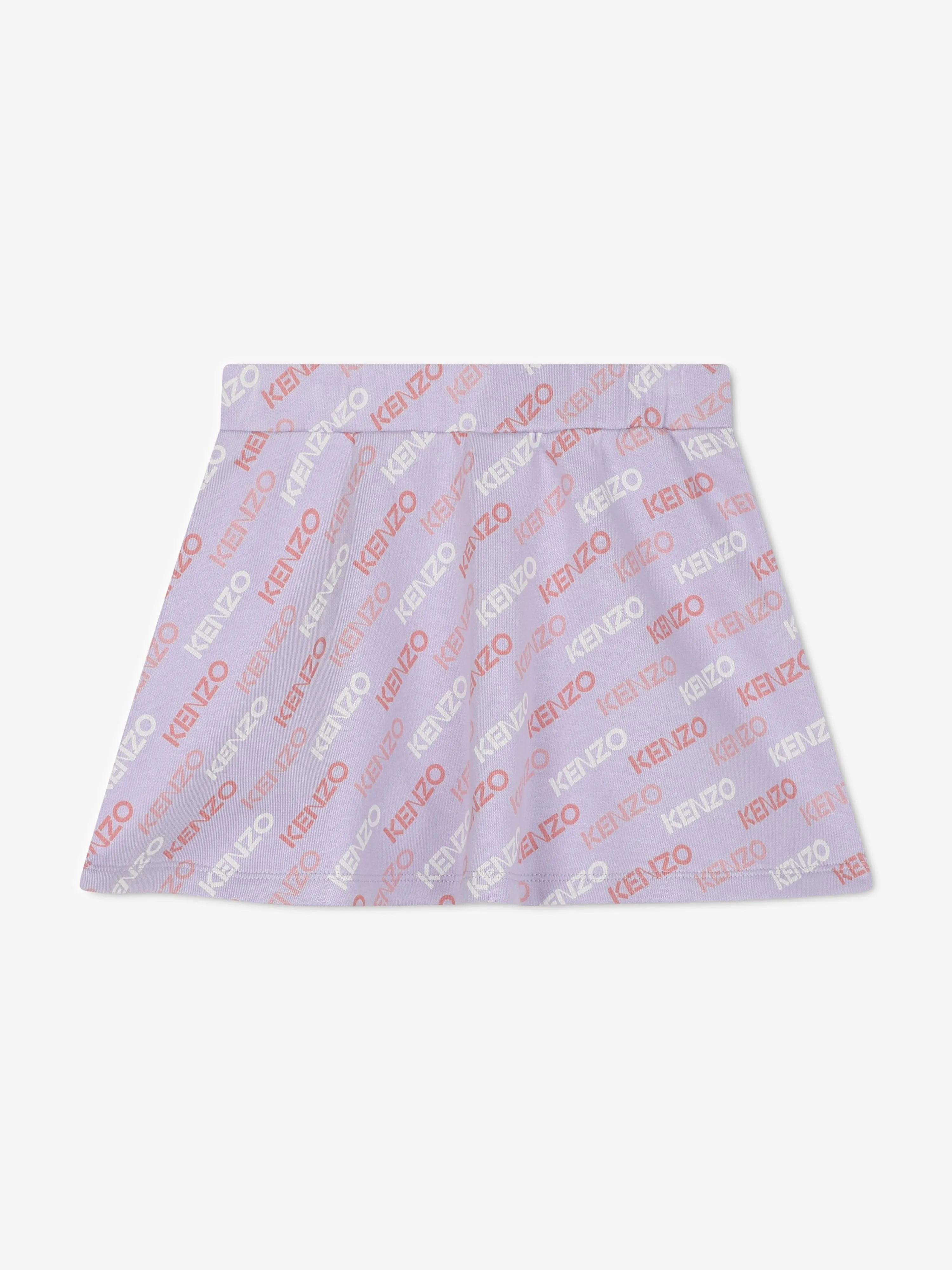 KENZO Girls Logo Print Skirt in Purple