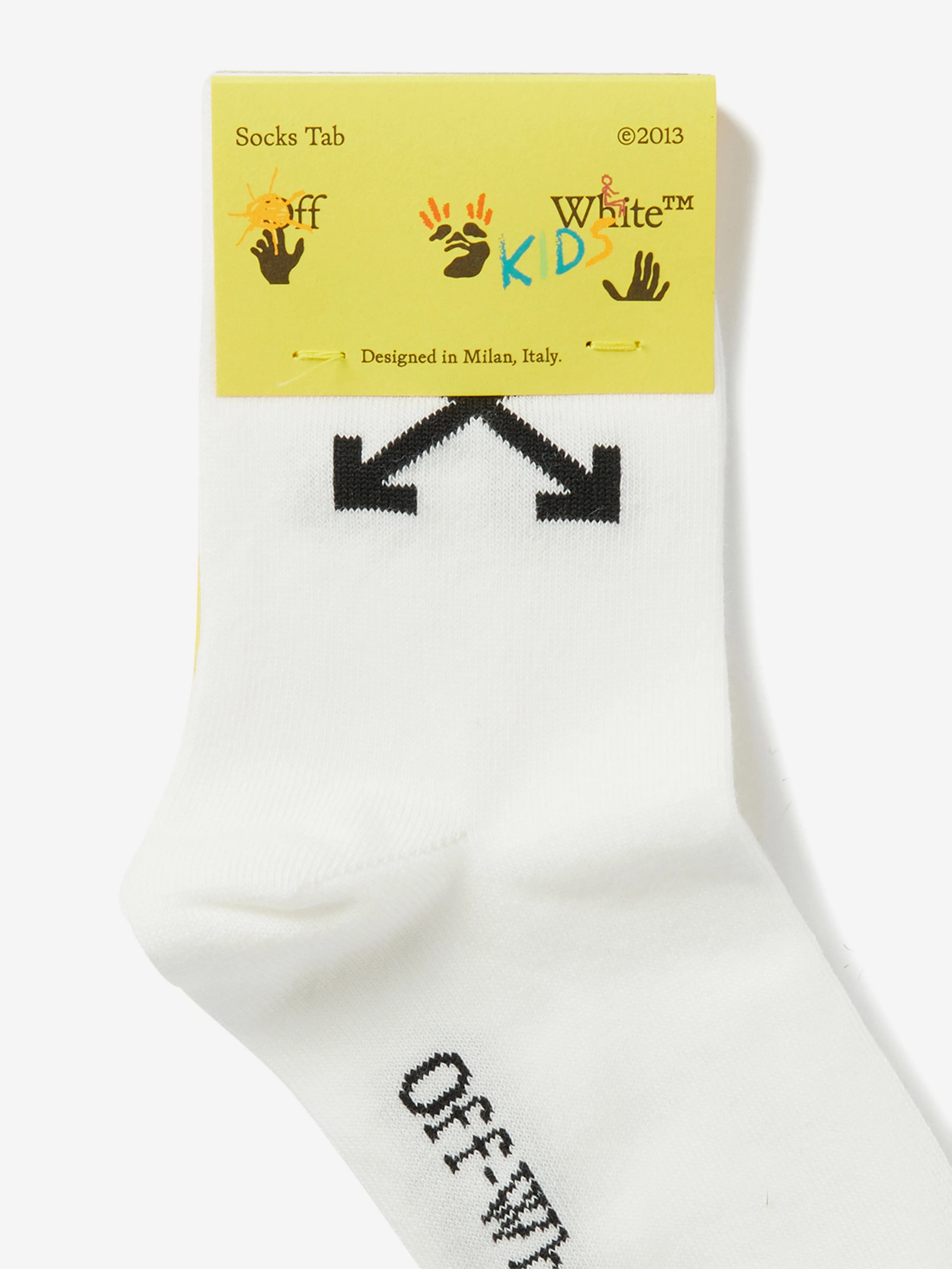 Kids Arrow Mid High Socks in White