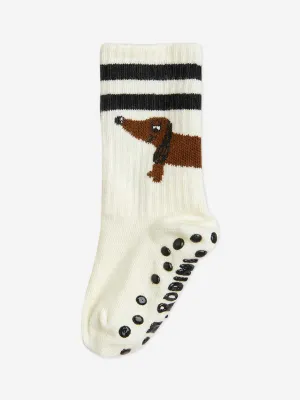 Kids Dog 1-Pack Anti-Slip Socks in White
