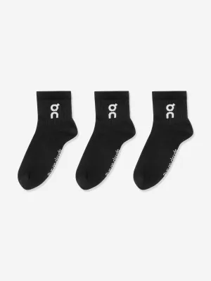Kids Logo 3 Pack Socks Set in Black
