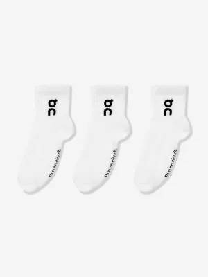 Kids Logo 3 Pack Socks Set in White