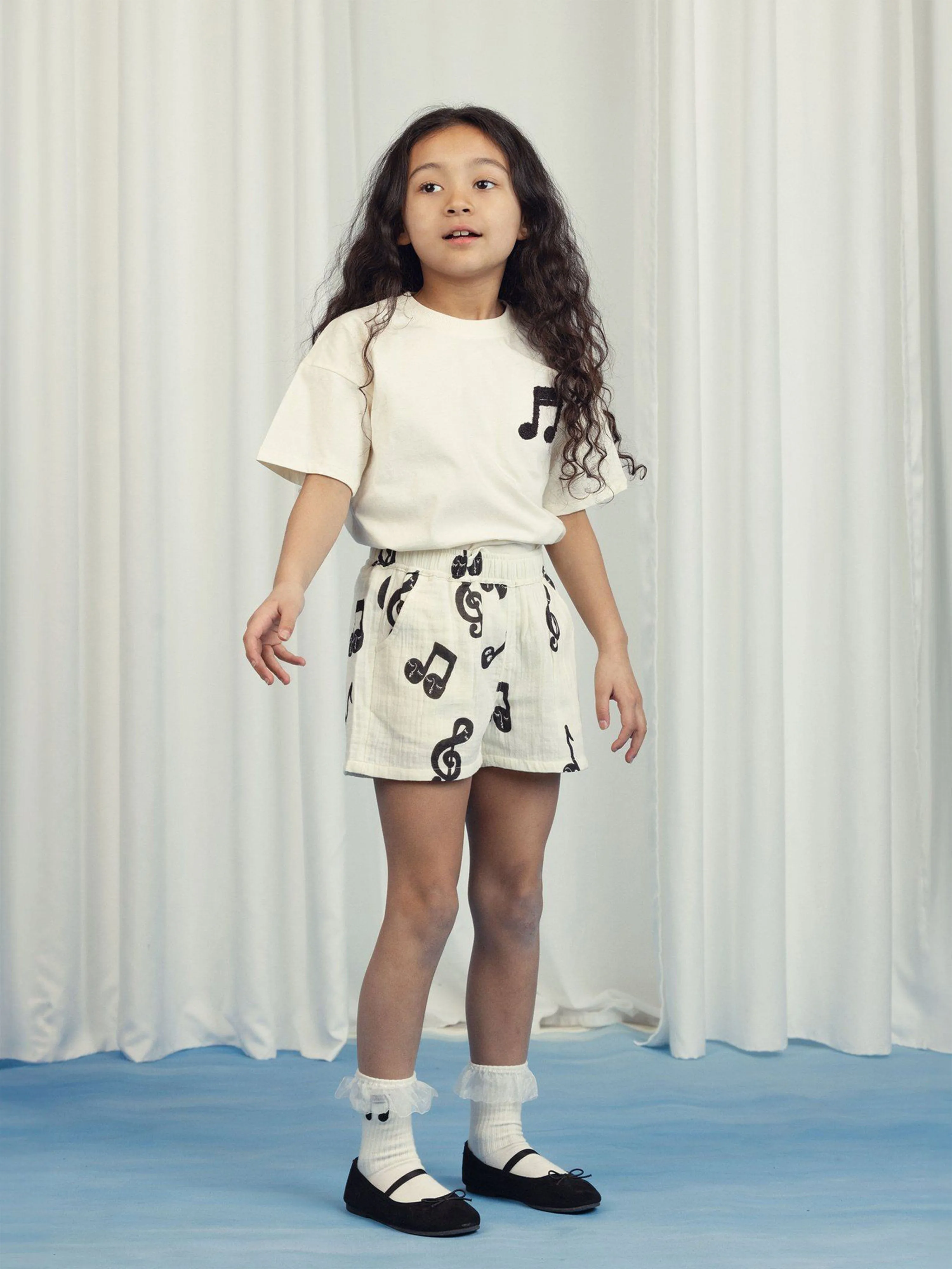 Kids Note Chenille T-Shirt in Ivory
