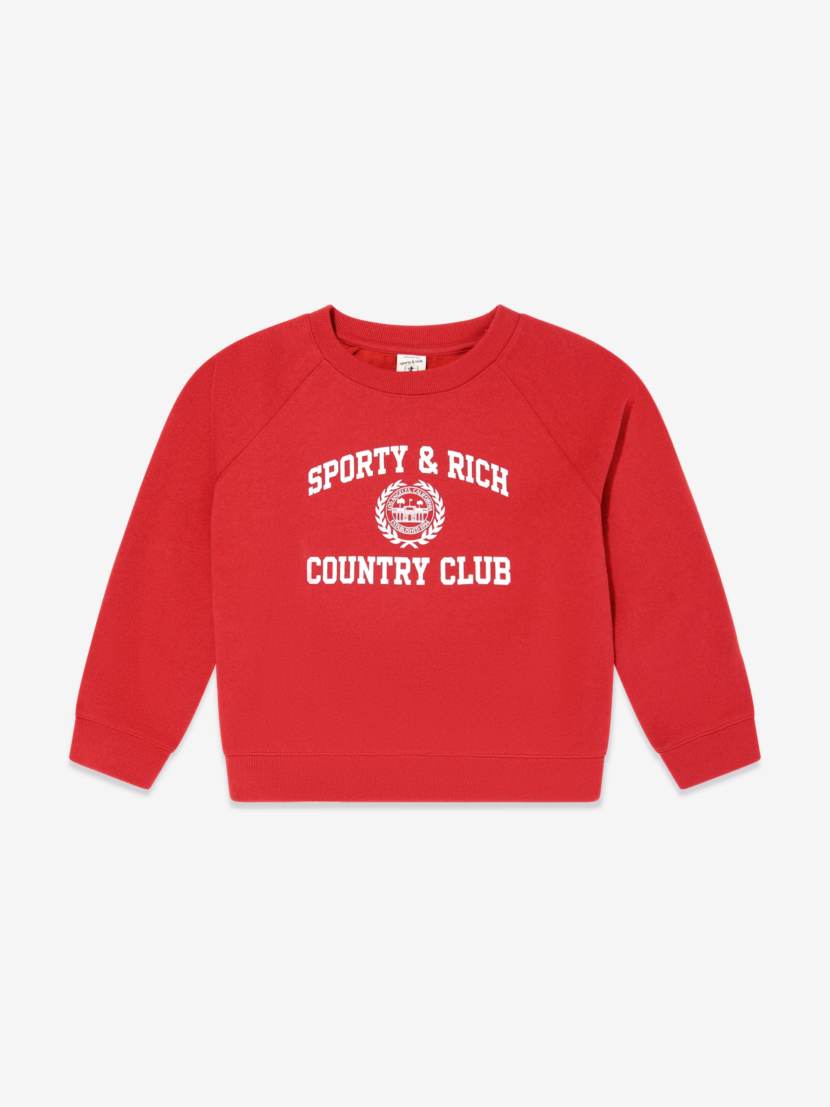 Kids Varsity Crest Sweatshirt in Red