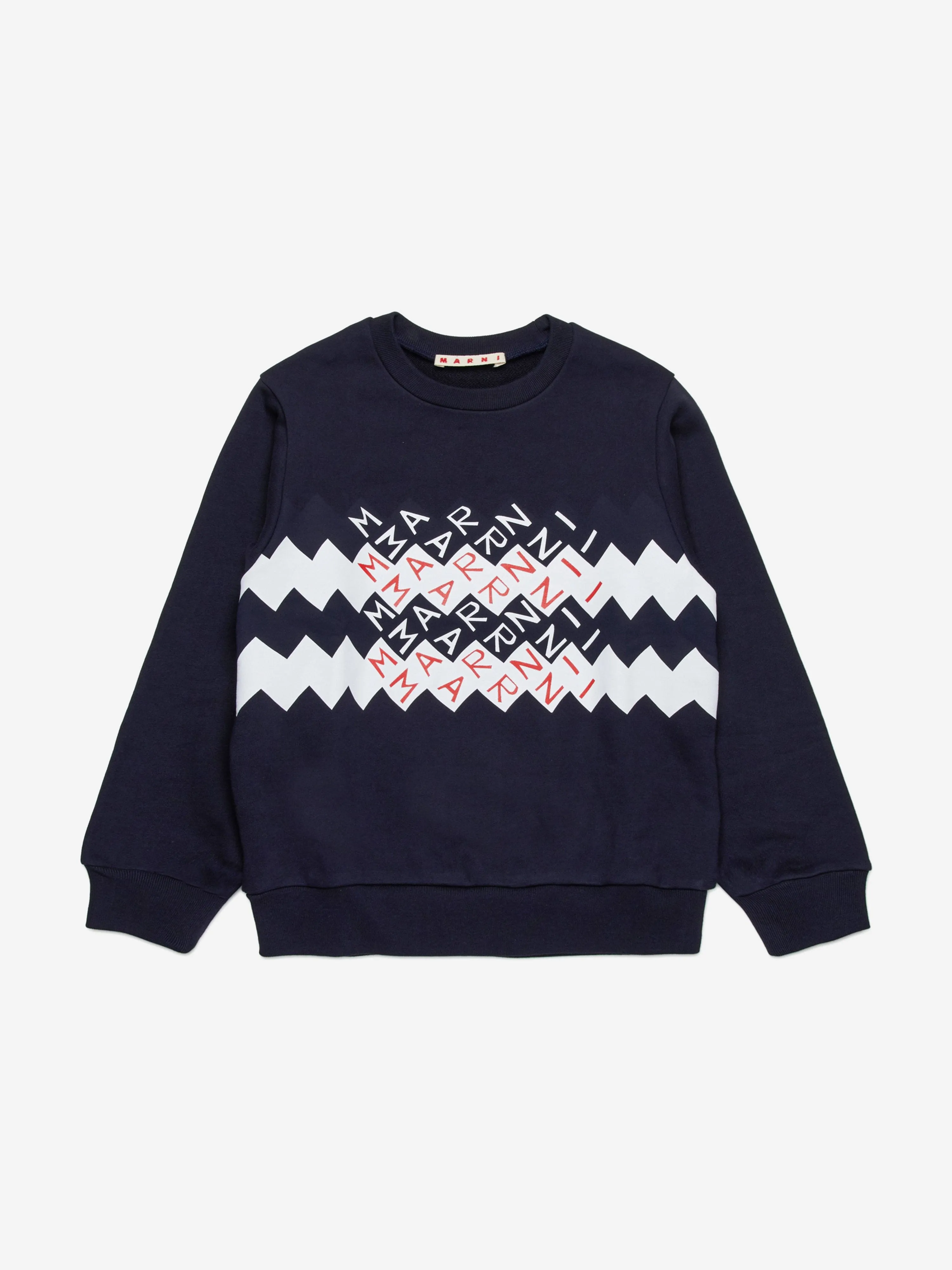 Kids Zigzag Logo Sweatshirt in Navy
