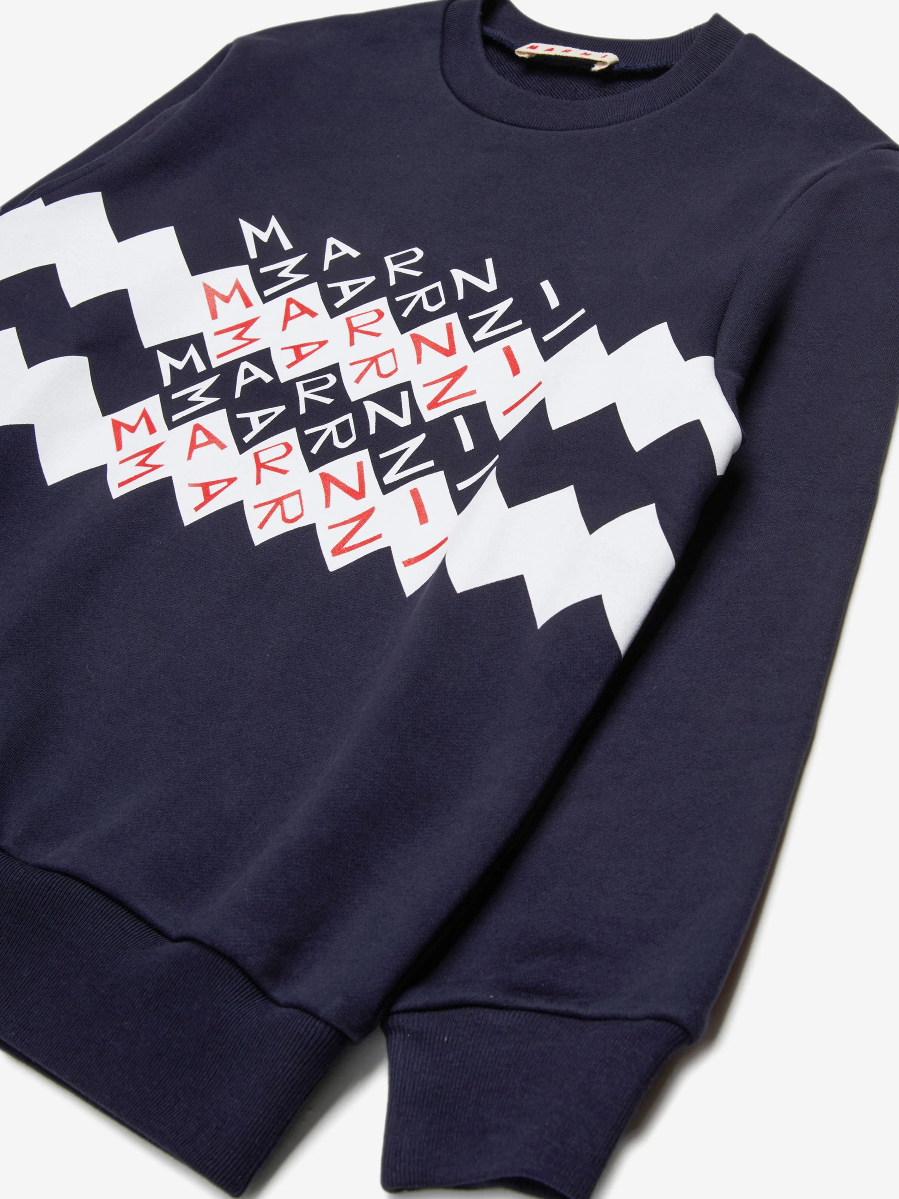 Kids Zigzag Logo Sweatshirt in Navy