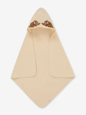 Konges Sl?jd Kids Embroidered Tiger Terry Towel in Beige