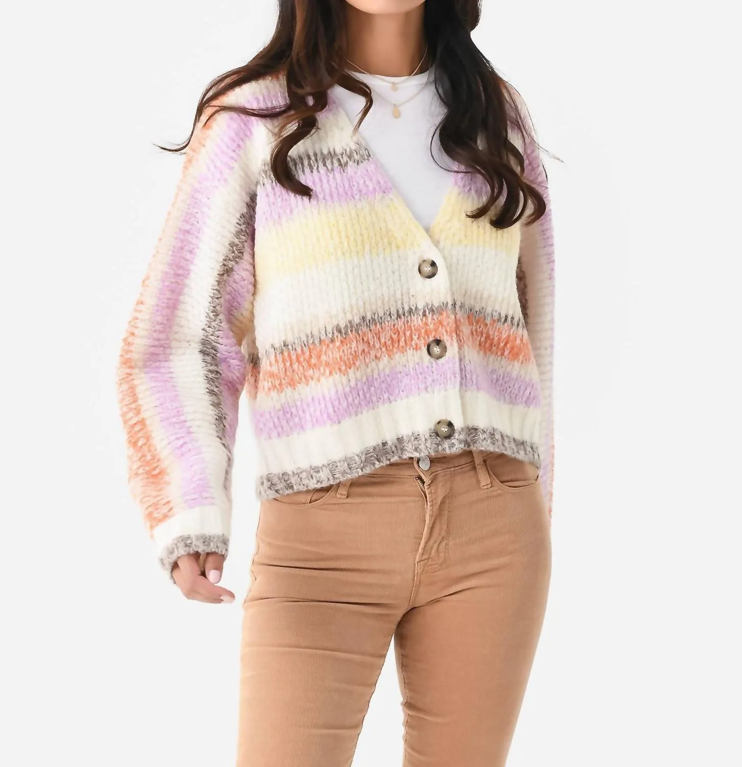 Laramie Sweater In Cream Sunset