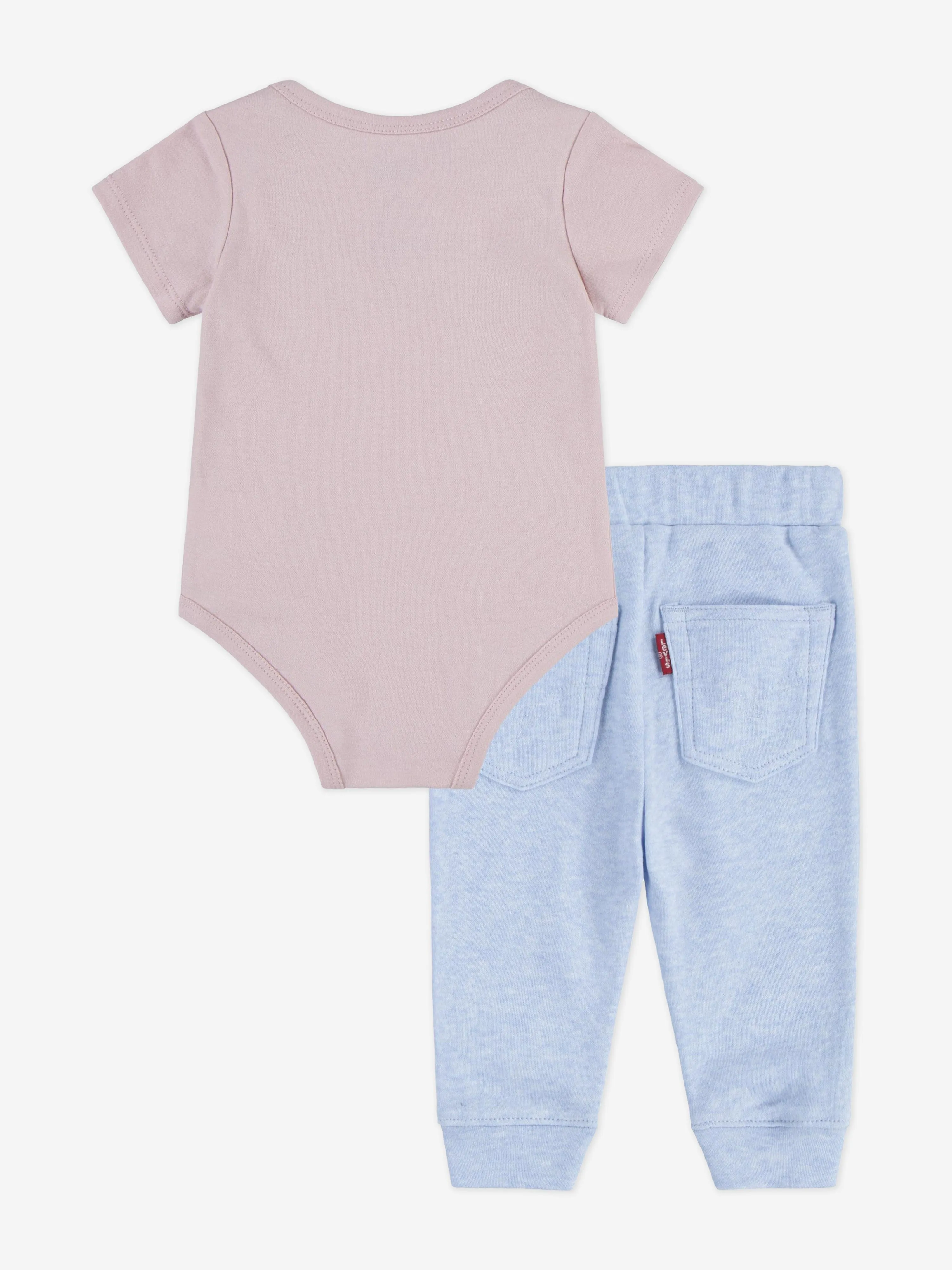 Levi's Baby Girls Batwing Bodysuit Set in Pink