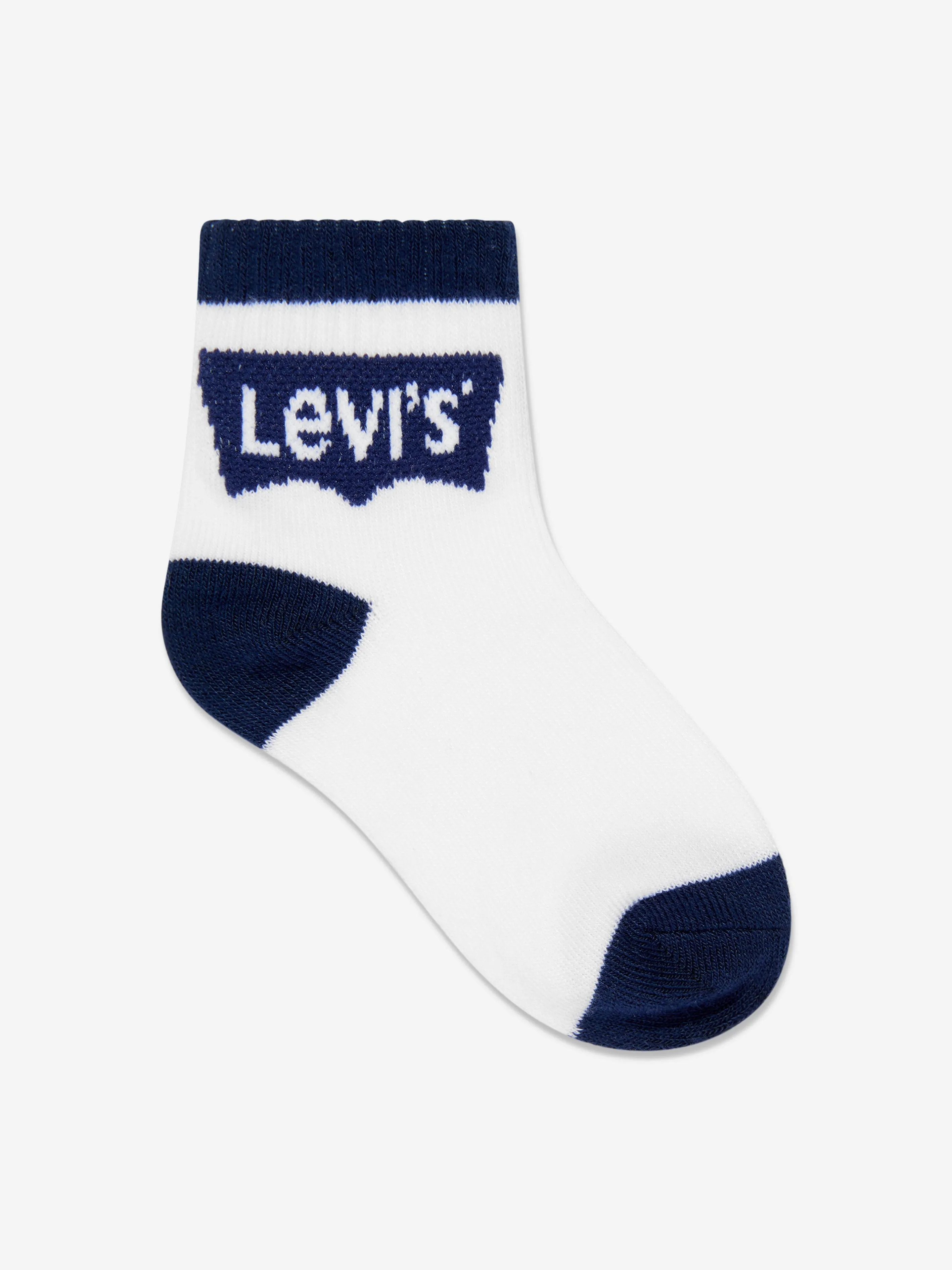 Levi's Boys Batwing Midcut Socks Set (3 Pack) in Navy