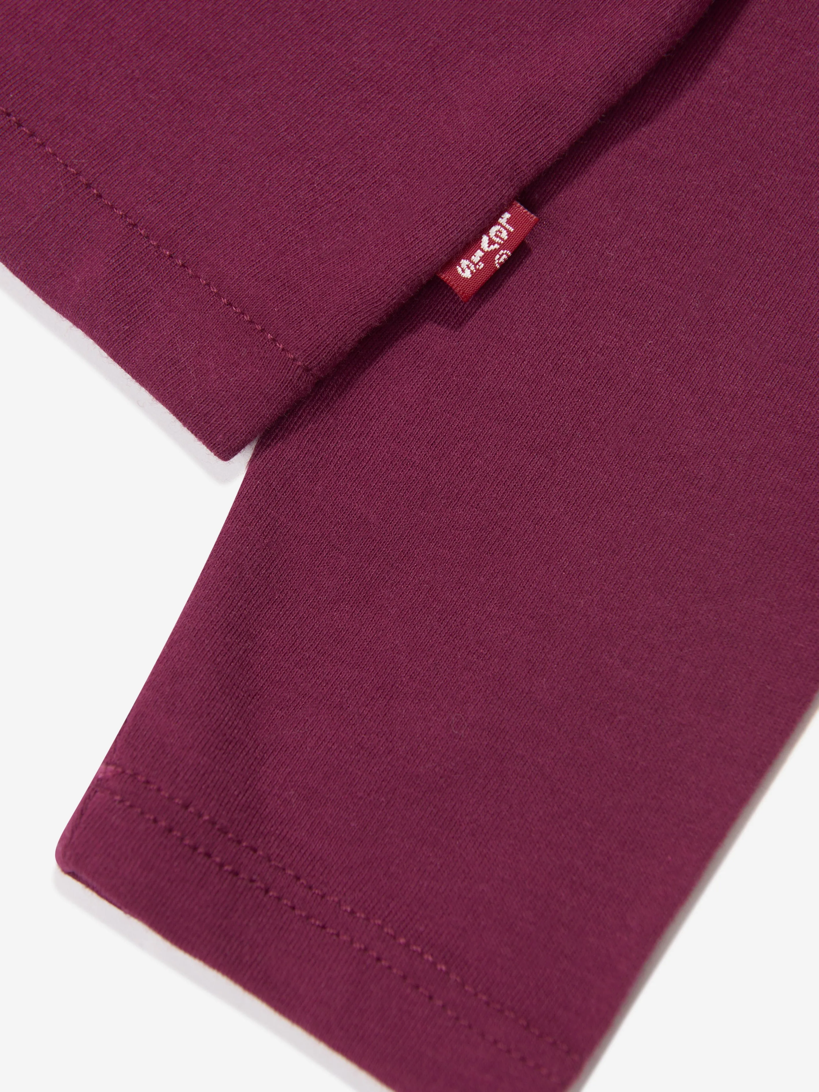 Levi's Girls Long Sleeve Glitter Logo T-Shirt in Red