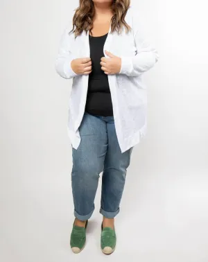 Long Cardigan In White