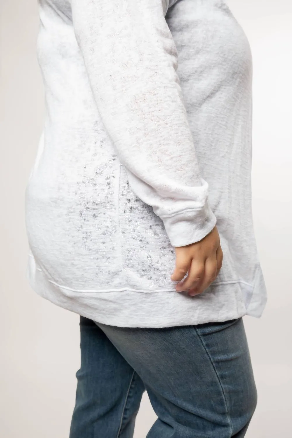 Long Cardigan In White