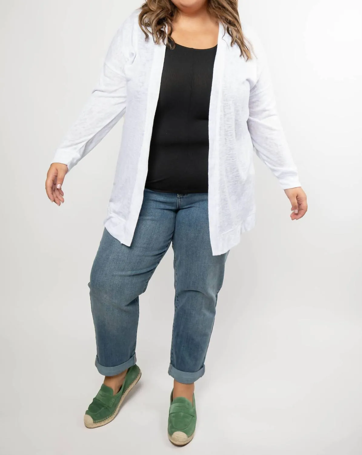 Long Cardigan In White