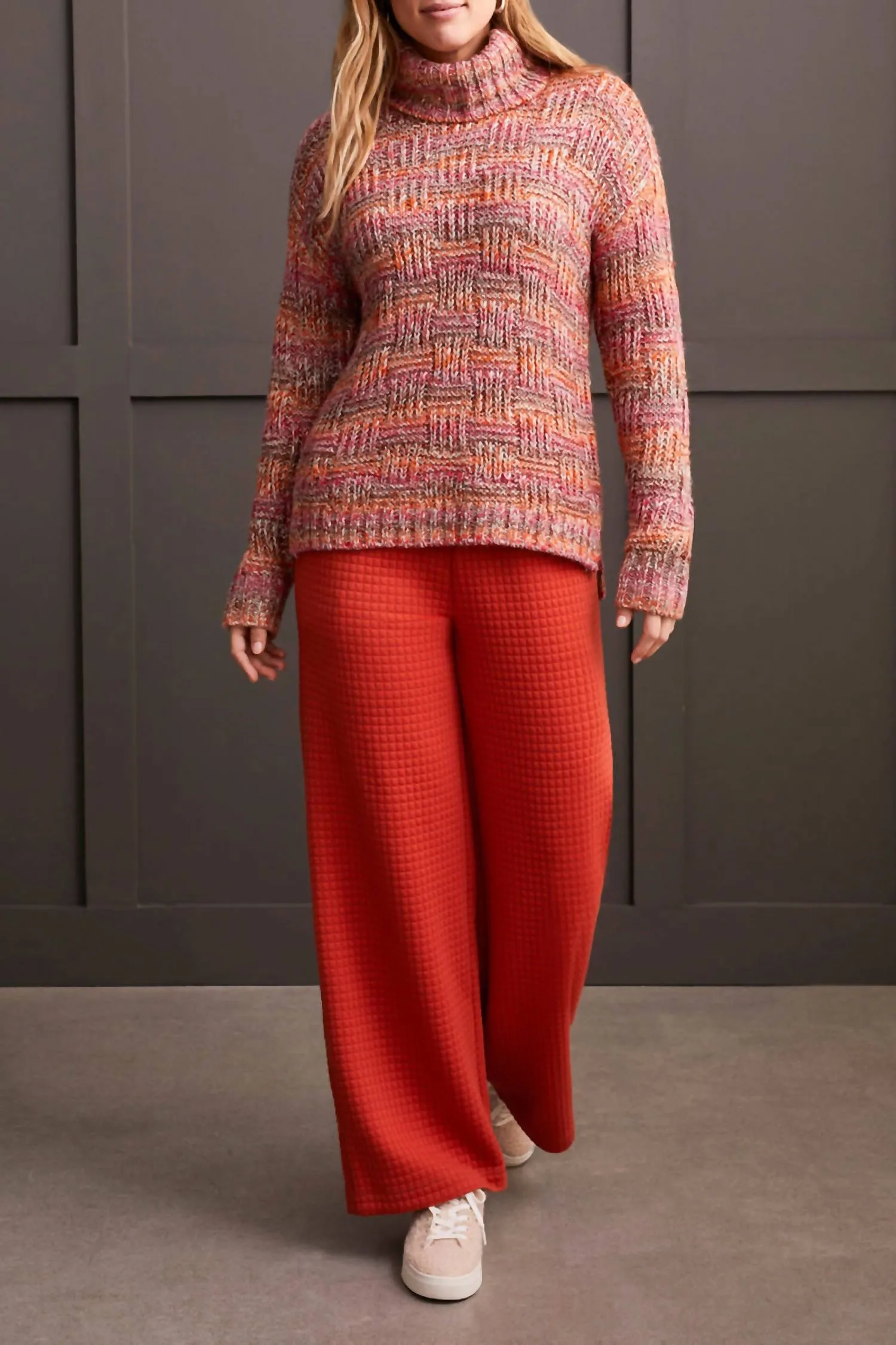 Long Sleeve Sweater In Ginger