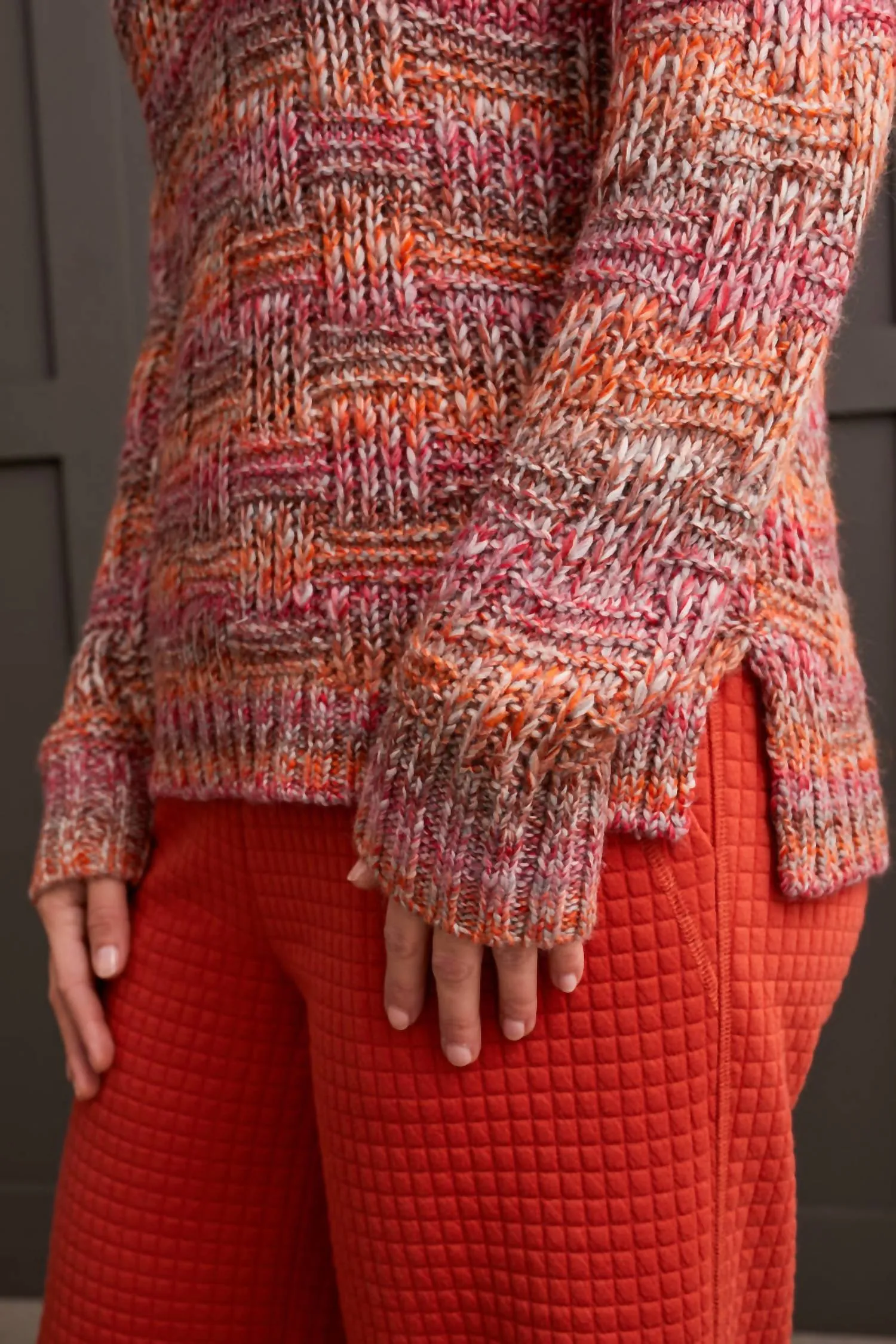 Long Sleeve Sweater In Ginger