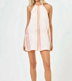 Lydia Striped Cover-Up Dress In Vaca Stripe Orange