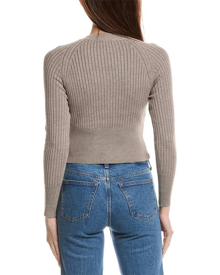 Madison Miles Ribbed Crop Sweater