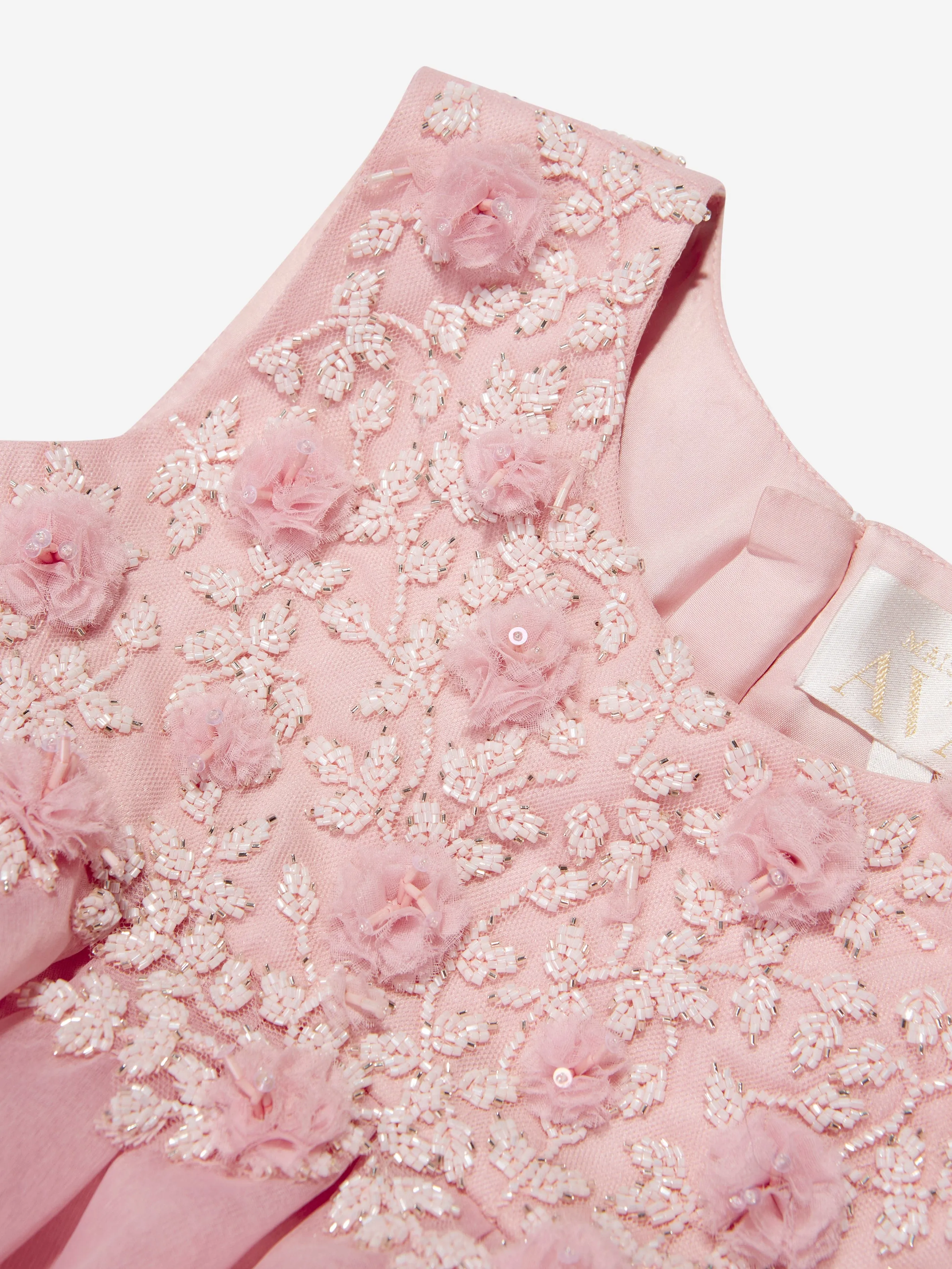 Maison Ava Girls Lumi Dress in Pink