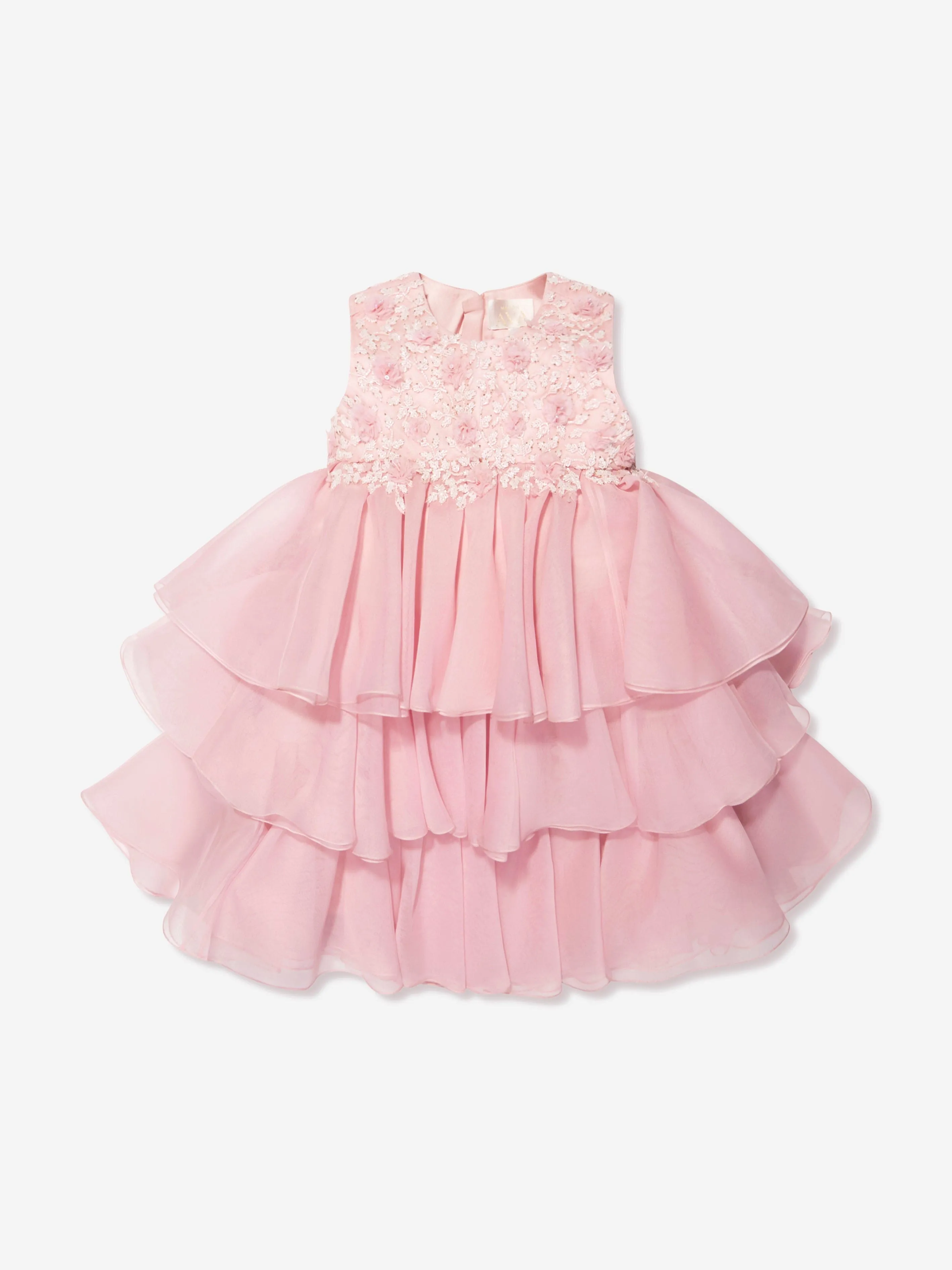 Maison Ava Girls Lumi Dress in Pink