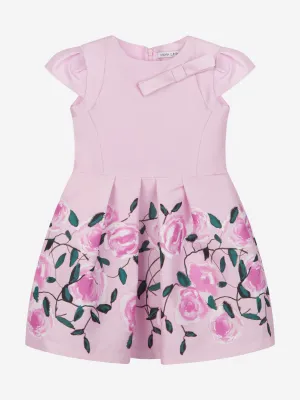 Mama Luma Girls Flowers Dress in Pink