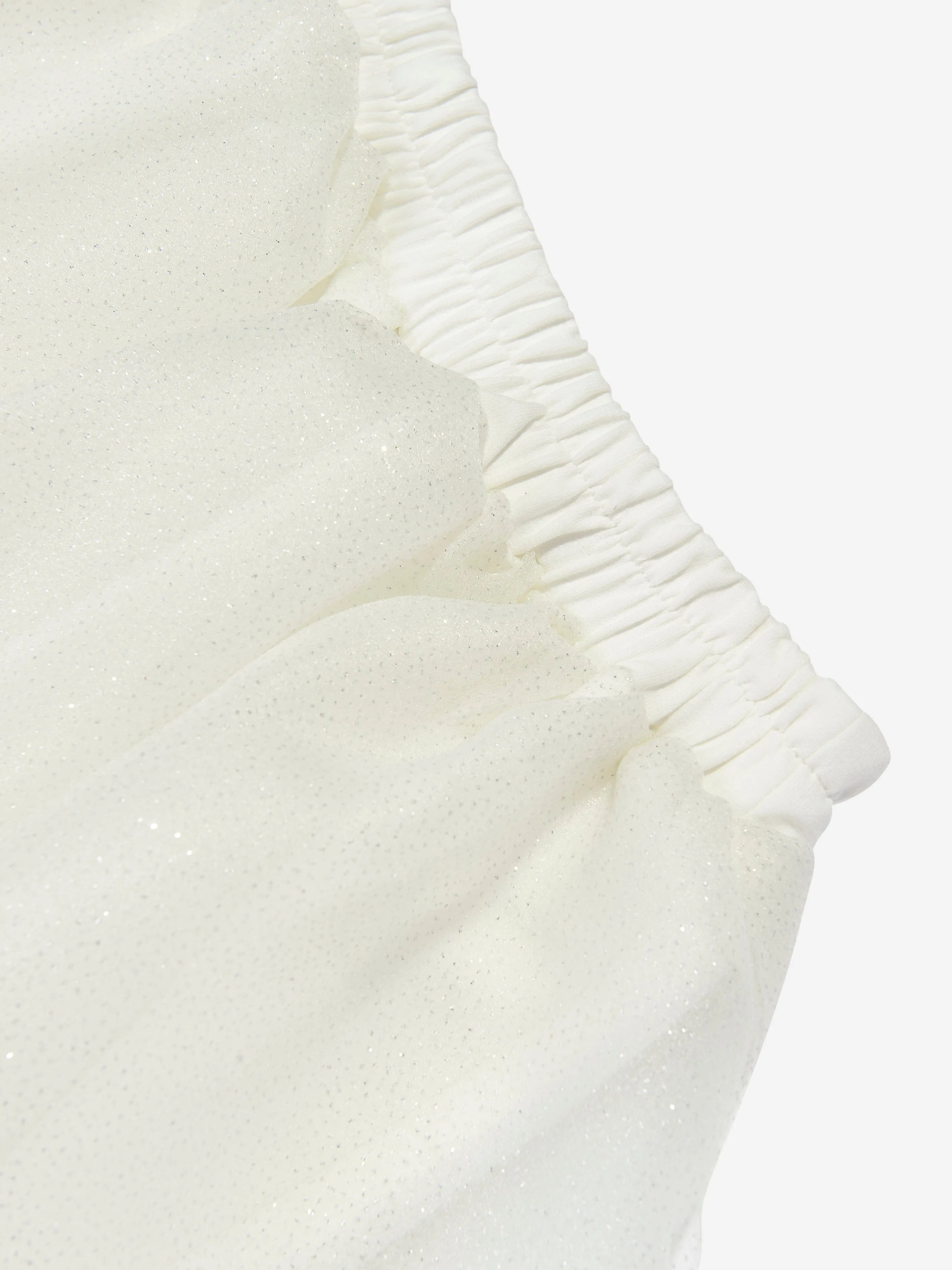 Mama Luma Girls Long Tulle Skirt in White
