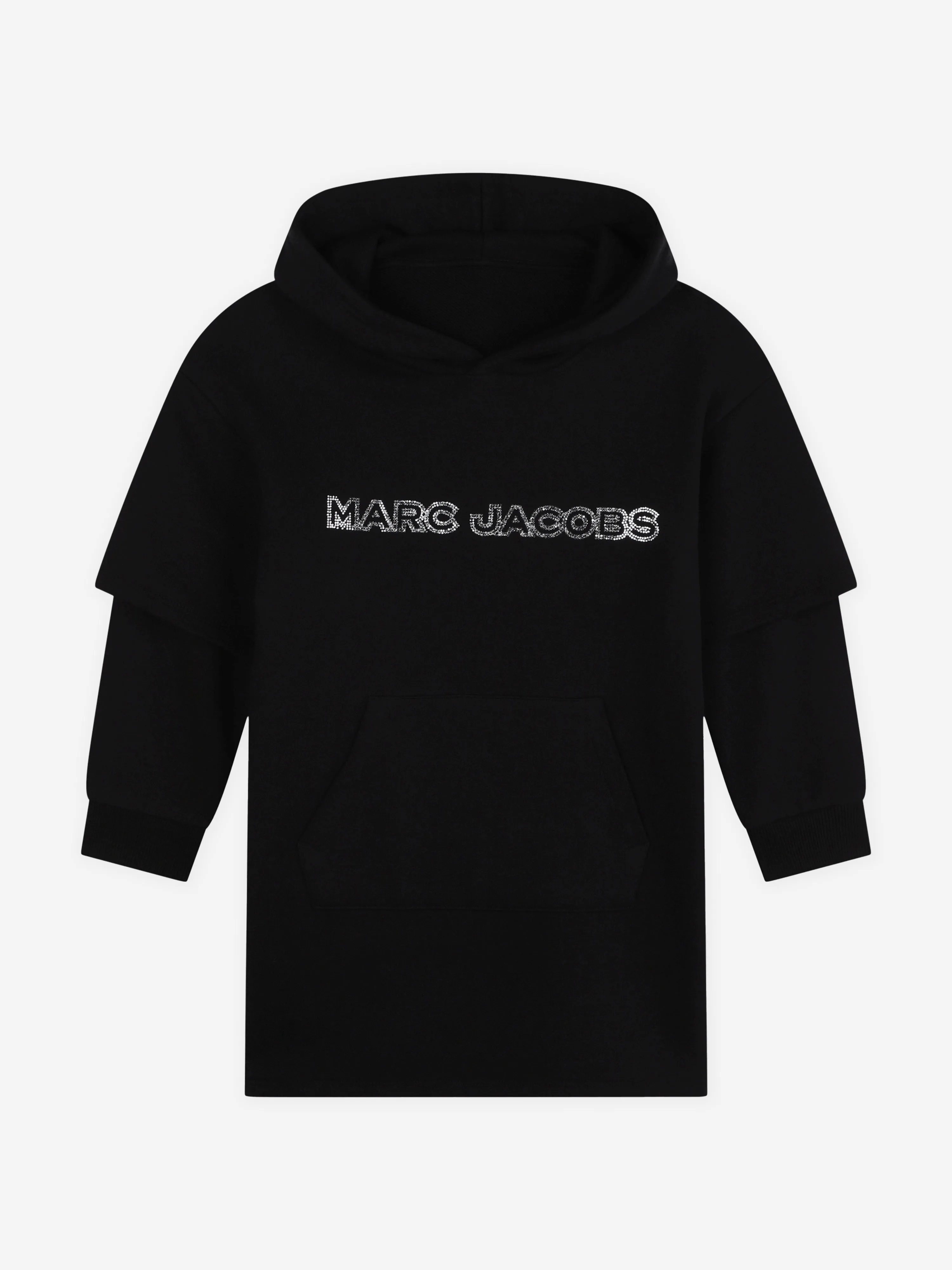 MARC JACOBS Girls Hooded Sweater Dress in Black