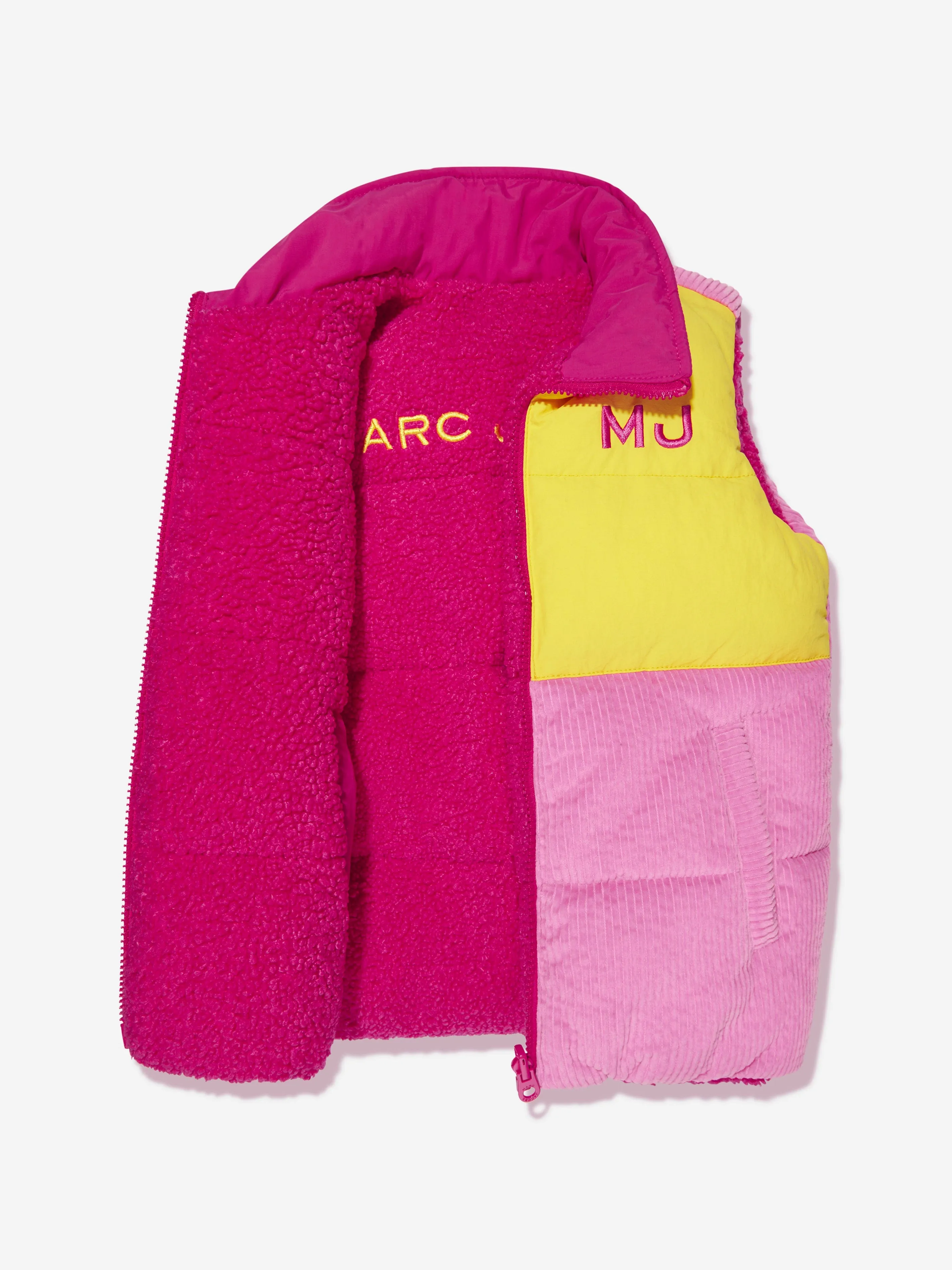 MARC JACOBS Girls Reversible Puffer Gilet in Multicolour