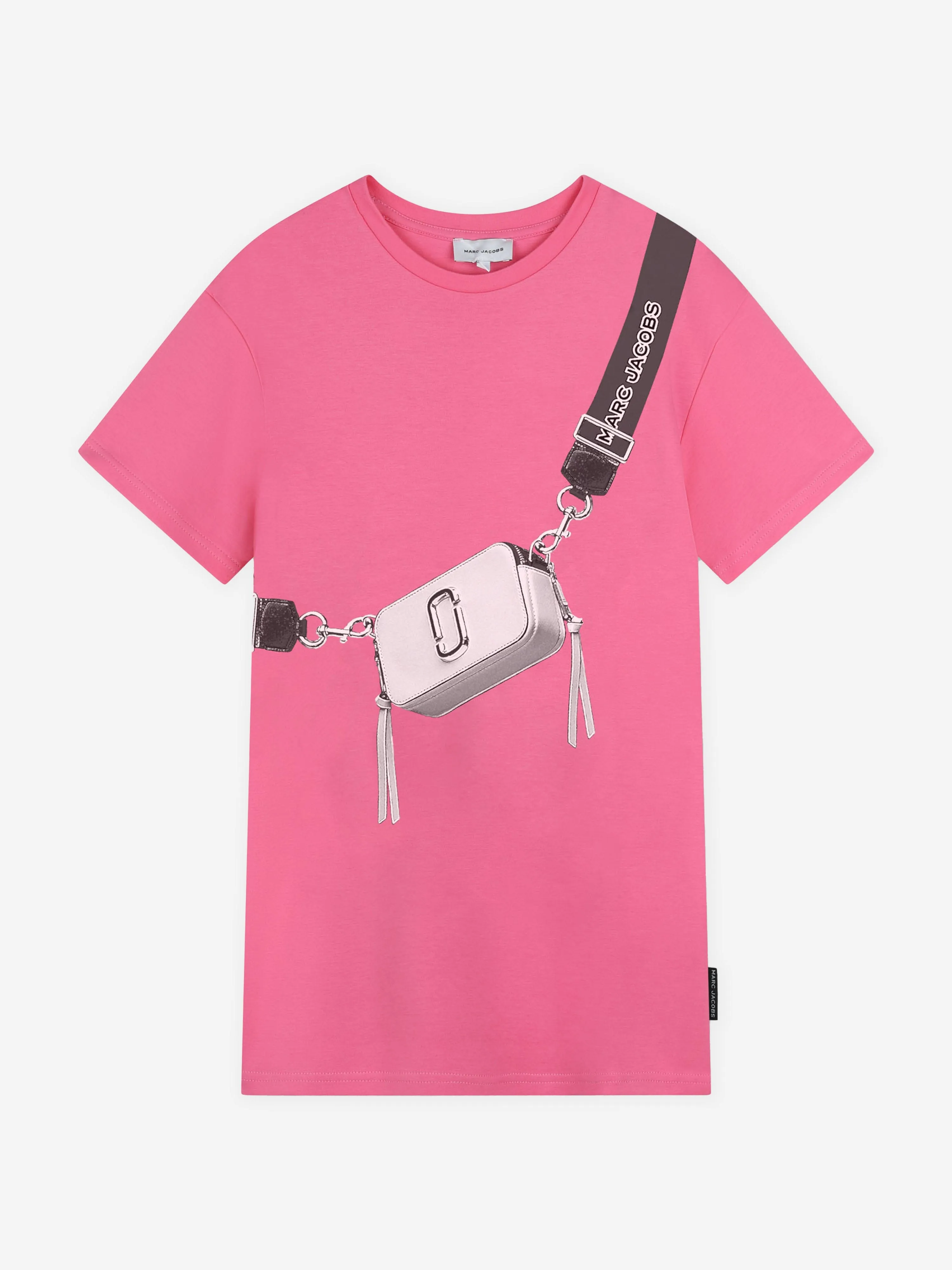 MARC JACOBS Girls Snapshot Bag T-Shirt Dress in Pink