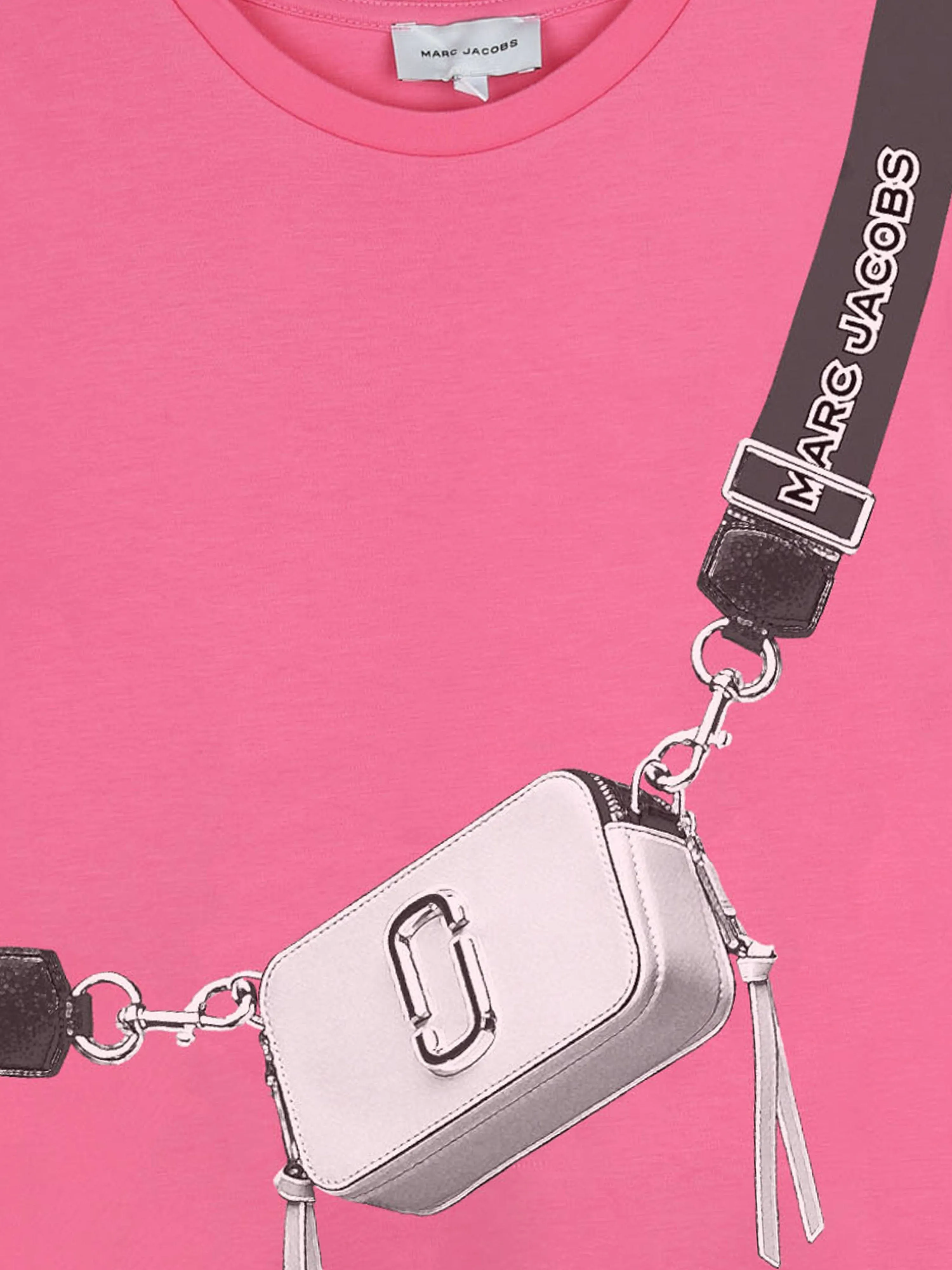 MARC JACOBS Girls Snapshot Bag T-Shirt Dress in Pink