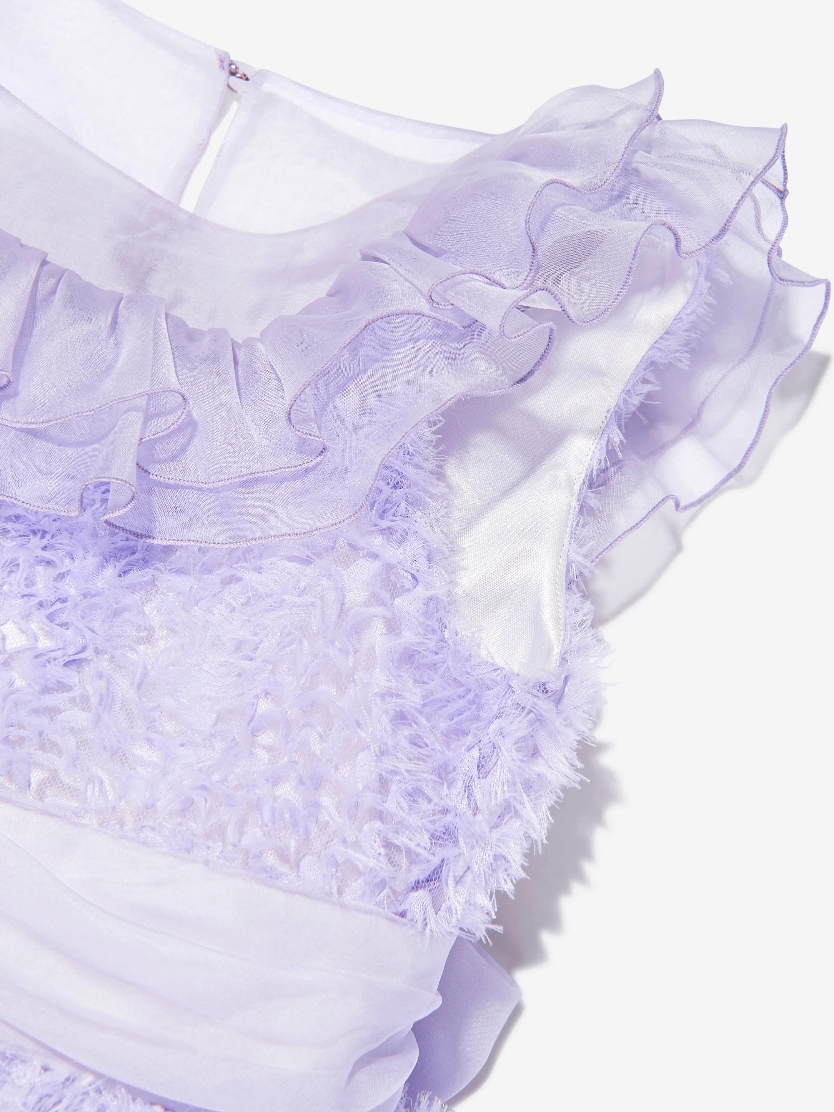 Marchesa Girls Silk Georgette Occasion Dress in Purple