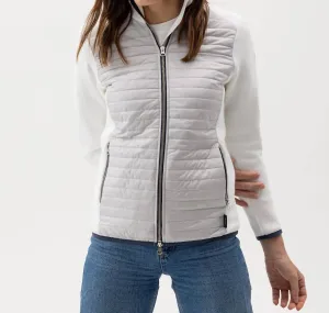 Mimmi Wind Proof Cardigan In White/marble