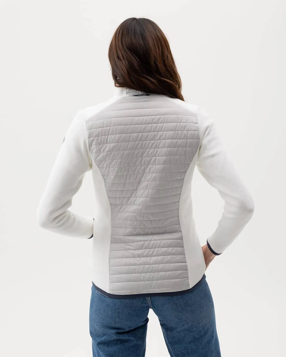 Mimmi Wind Proof Cardigan In White/marble