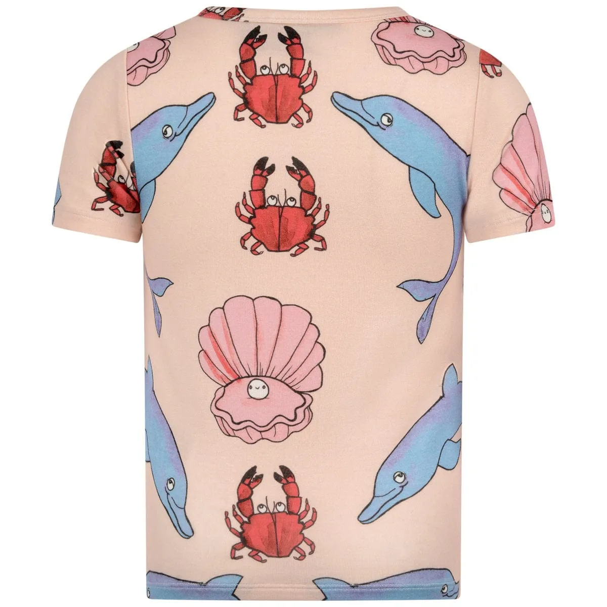 Mini Rodini Girls Cotton Dolphin Print t-hirt