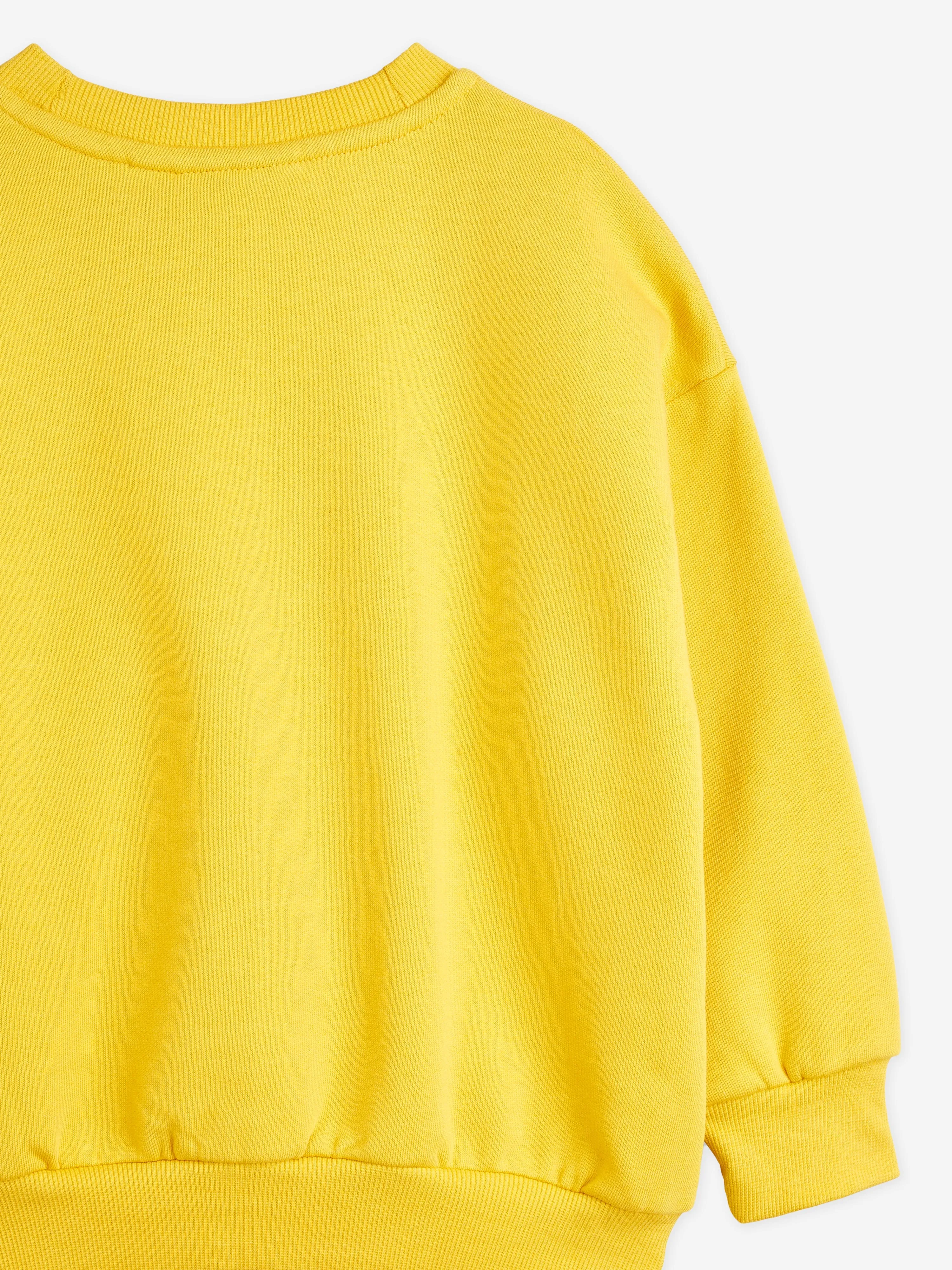 Mini Rodini Kids Agaha Dogs Swetshirt in Yellow