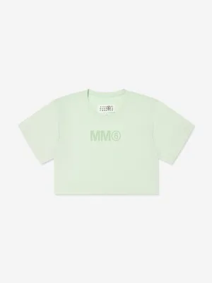 MM6 Maison Margiela Kids Logo T-Shirt in Green
