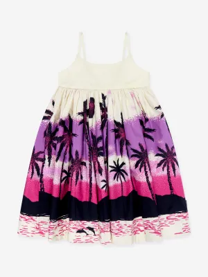 Molo Girls Twilight Island Print Dress in Multicolour