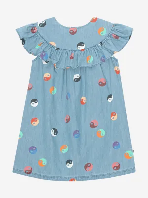 Molo Girls Yin Yang Dress in Blue