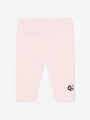 Moncler Enfant Baby Girls Logo Leggings in Pink