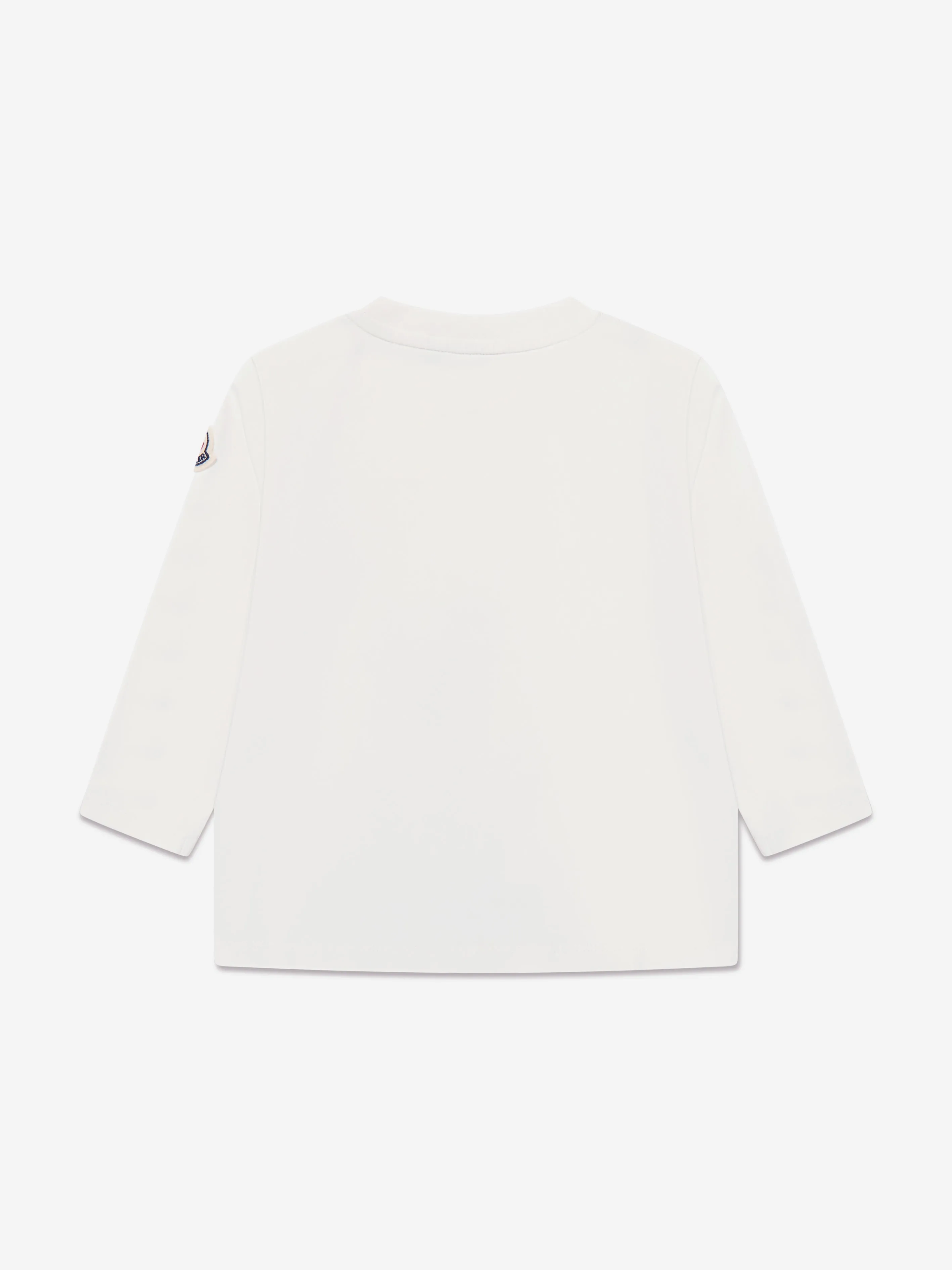 Moncler Enfant Baby Girls Long Sleeve Logo T-Shirt in Ivory