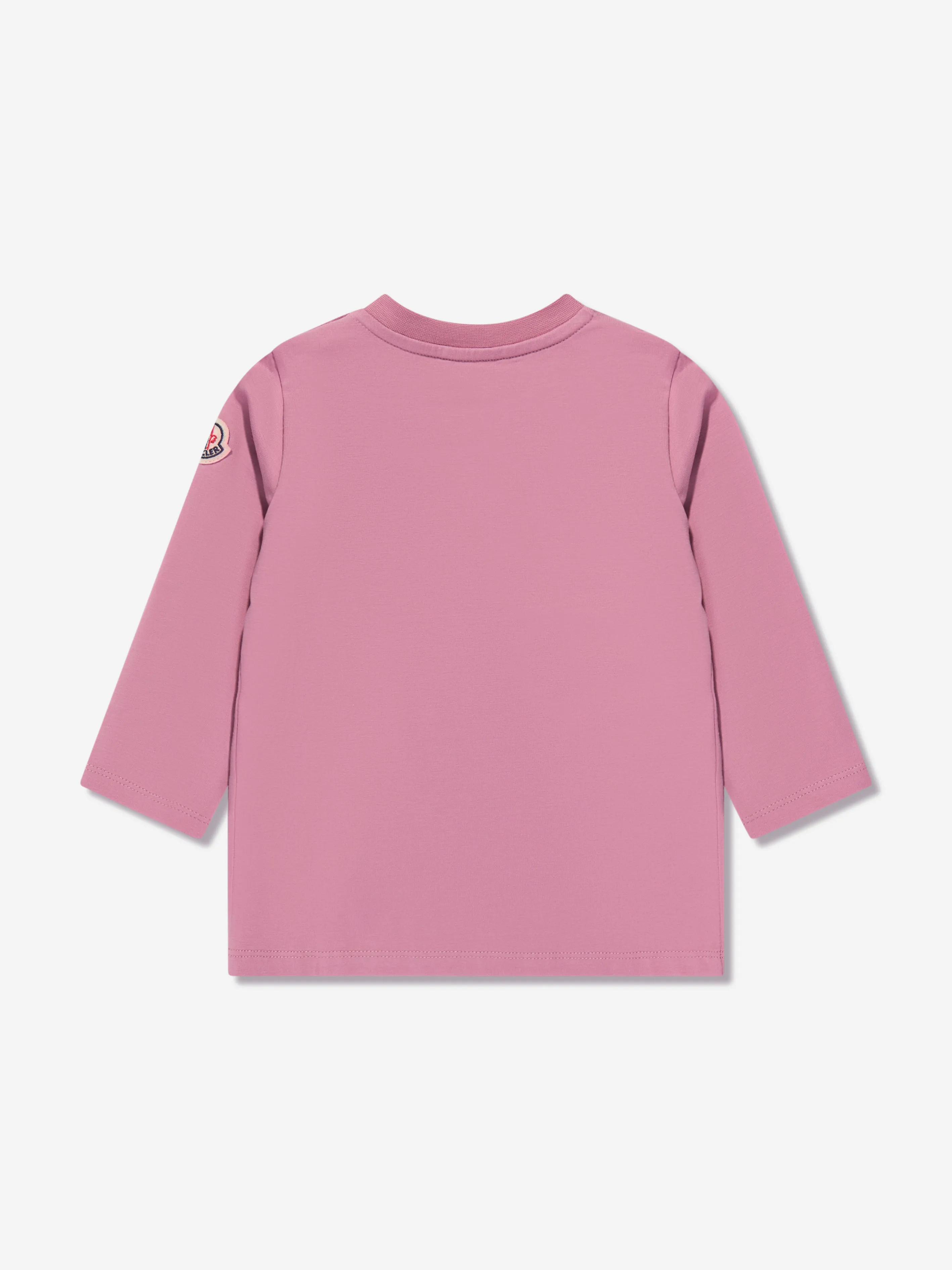 Moncler Enfant Baby Girls Long Sleeve Logo T-Shirt in Pink