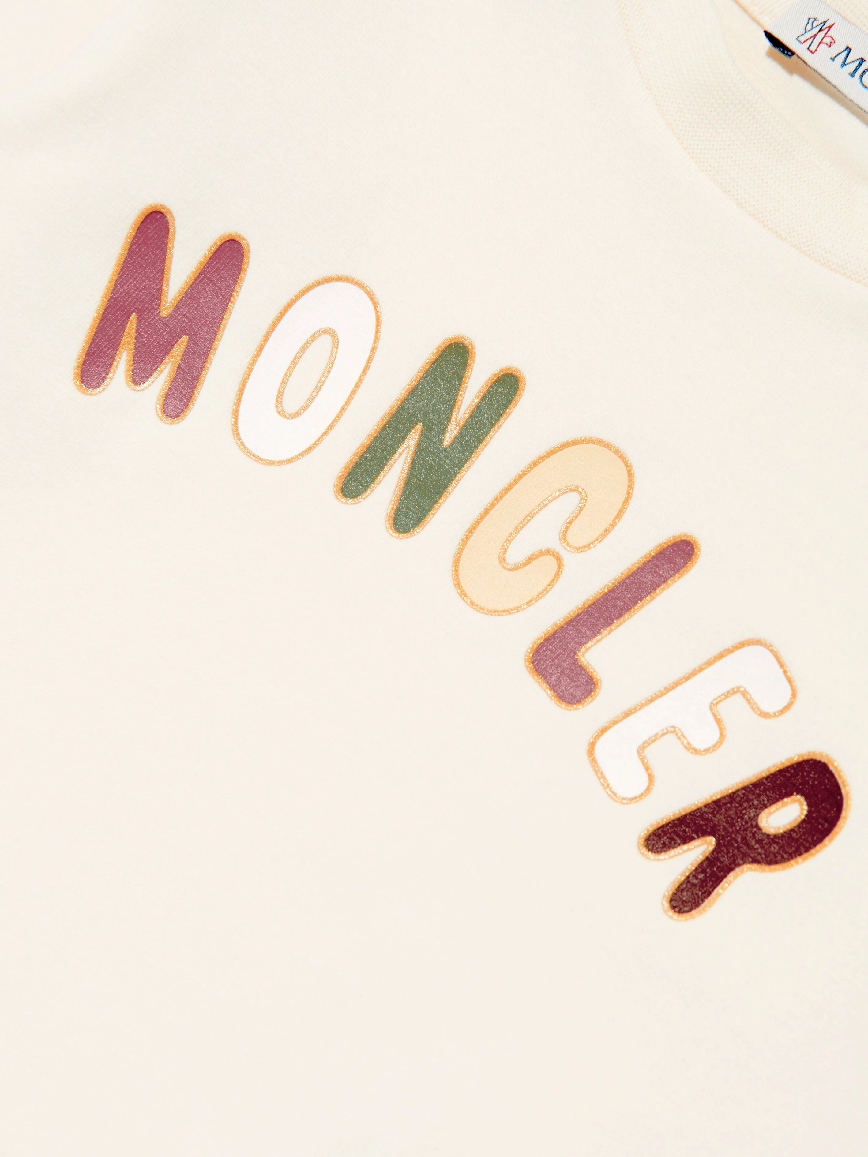 Moncler Enfant Baby Girls Long Sleeve T-Shirt in Cream