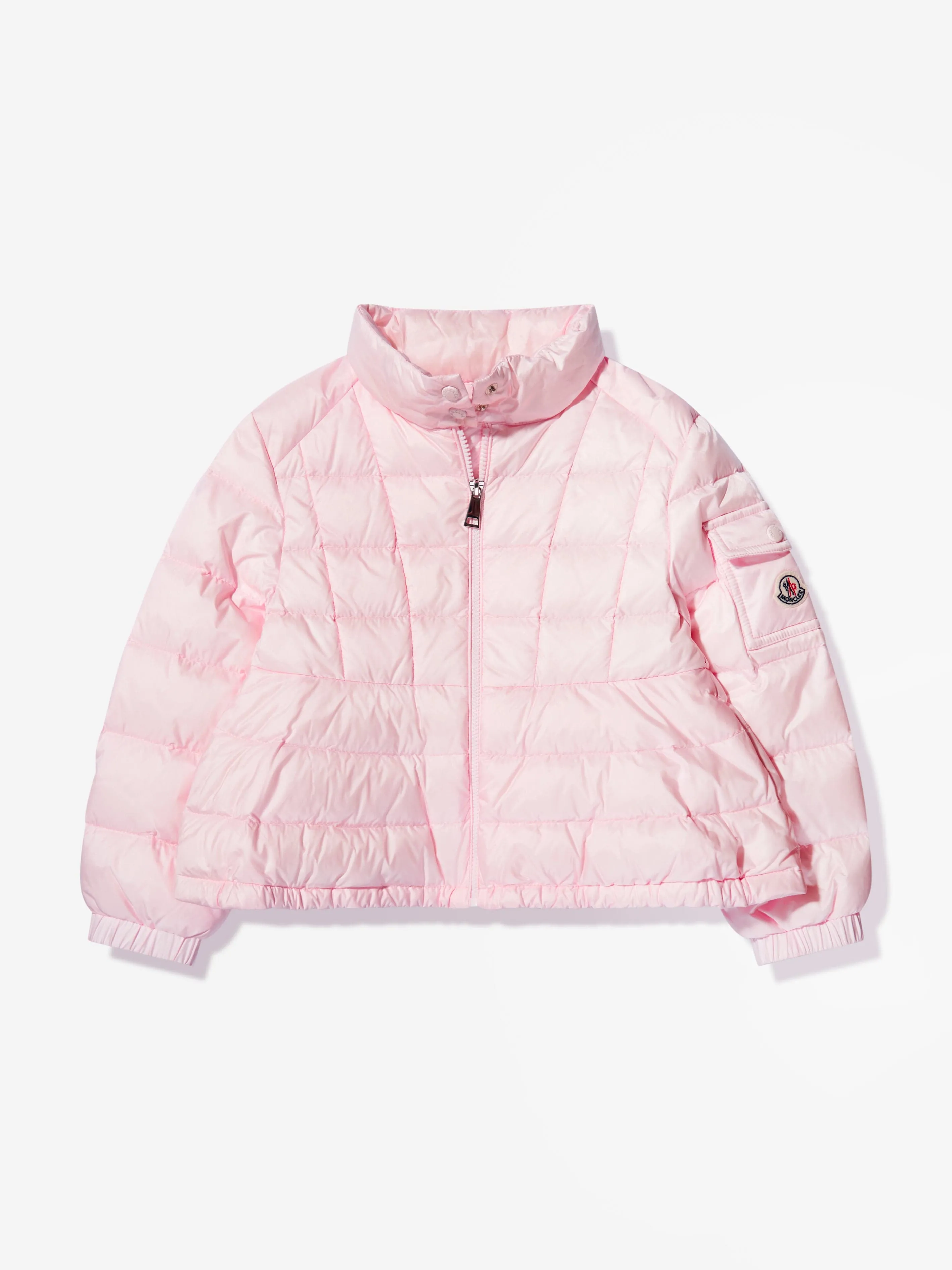 Moncler Enfant Girls Down Padded Aminia Jacket in Pink