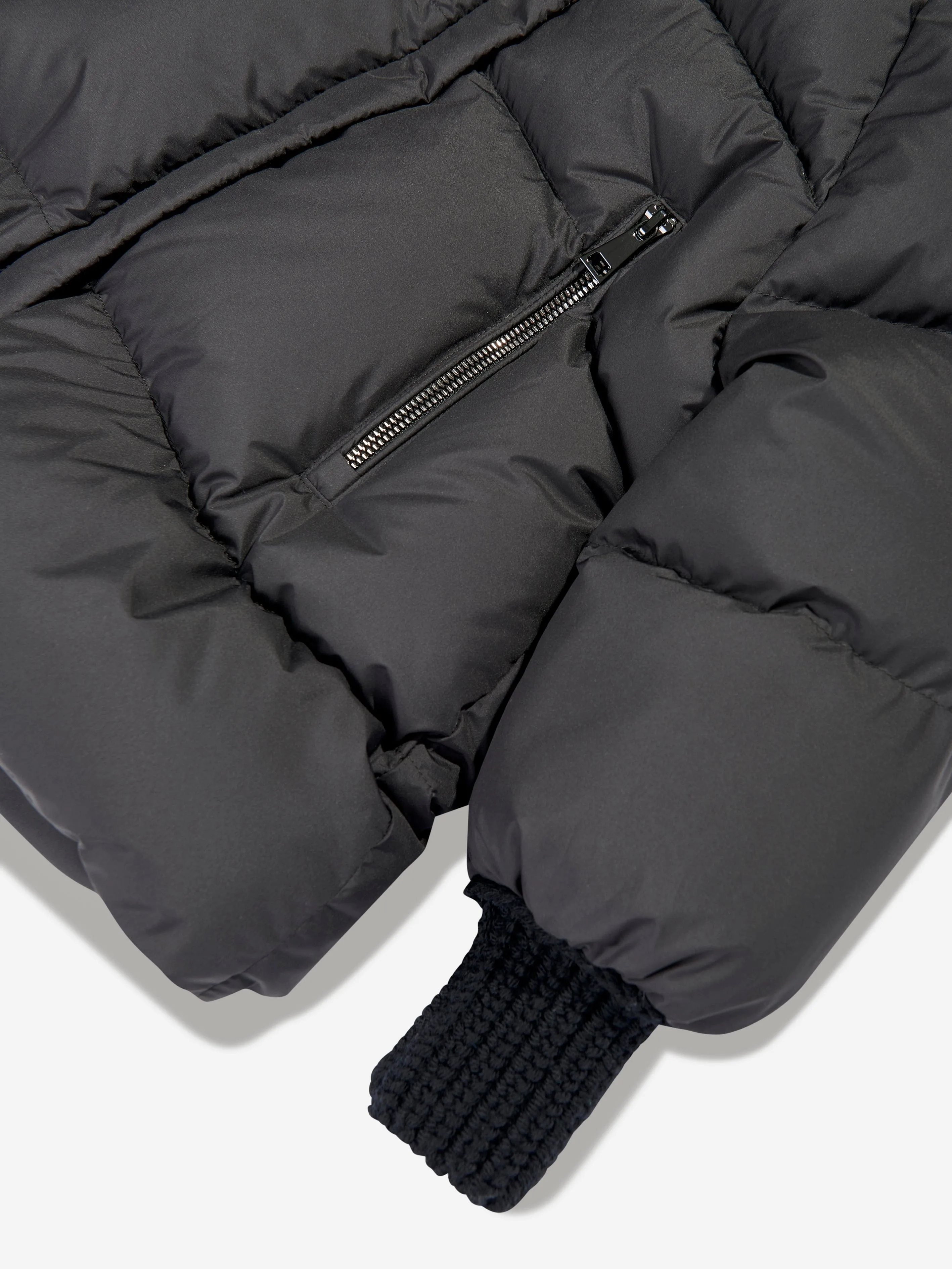 Moncler Enfant Girls Down Padded Ronda Jacket in Black